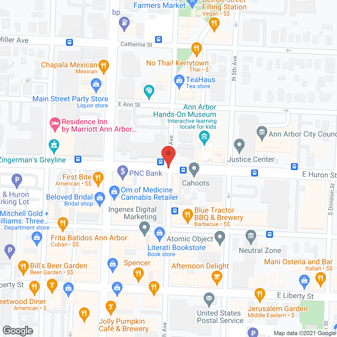 Map of the neighborhood around Courthouse Square Apartments