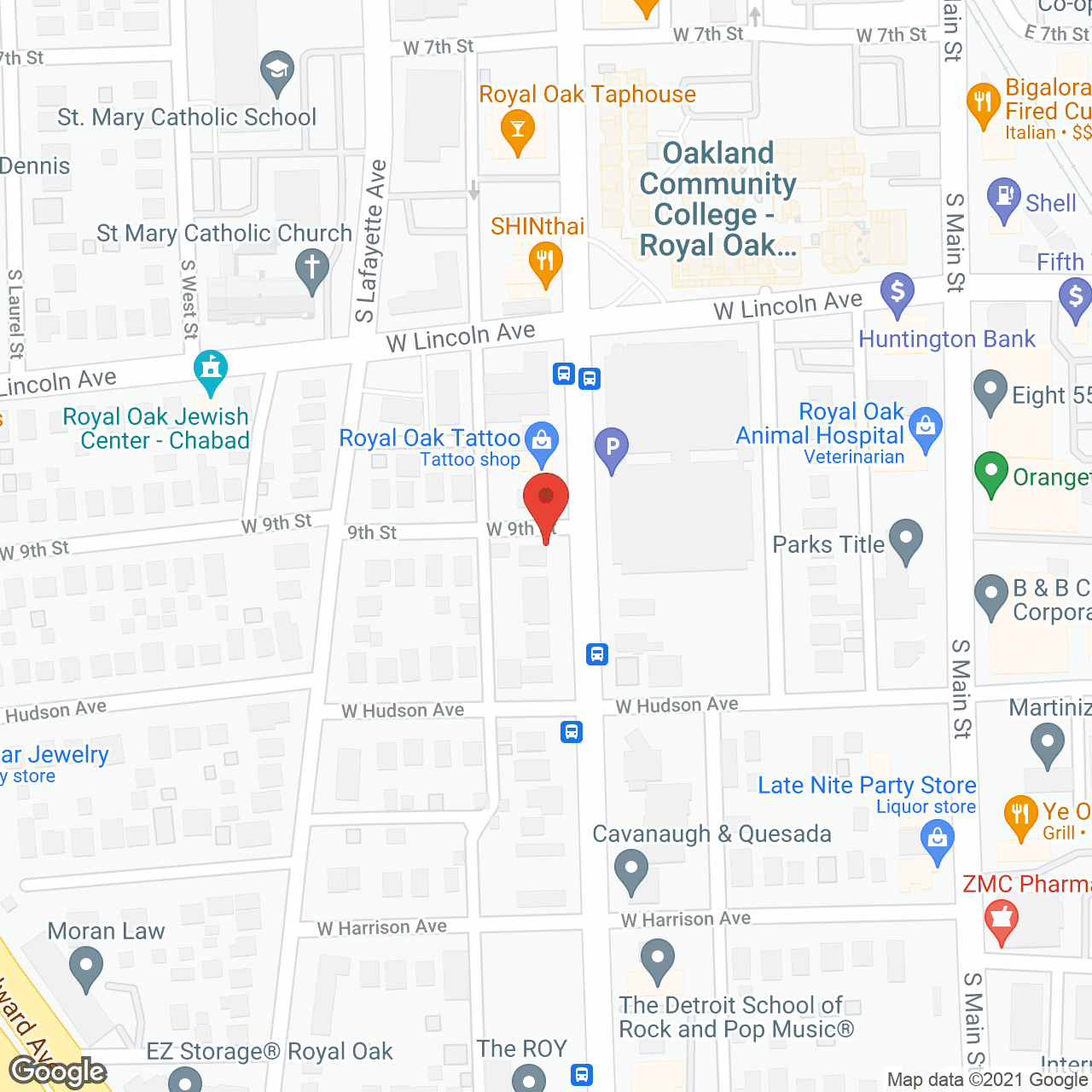 Map of the neighborhood around Caretel Inns of America