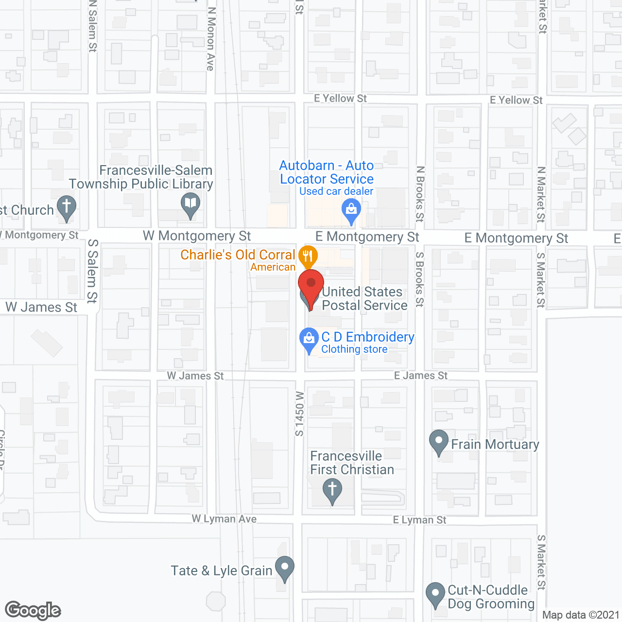 Map of the neighborhood around Apostolic Christian Retirement