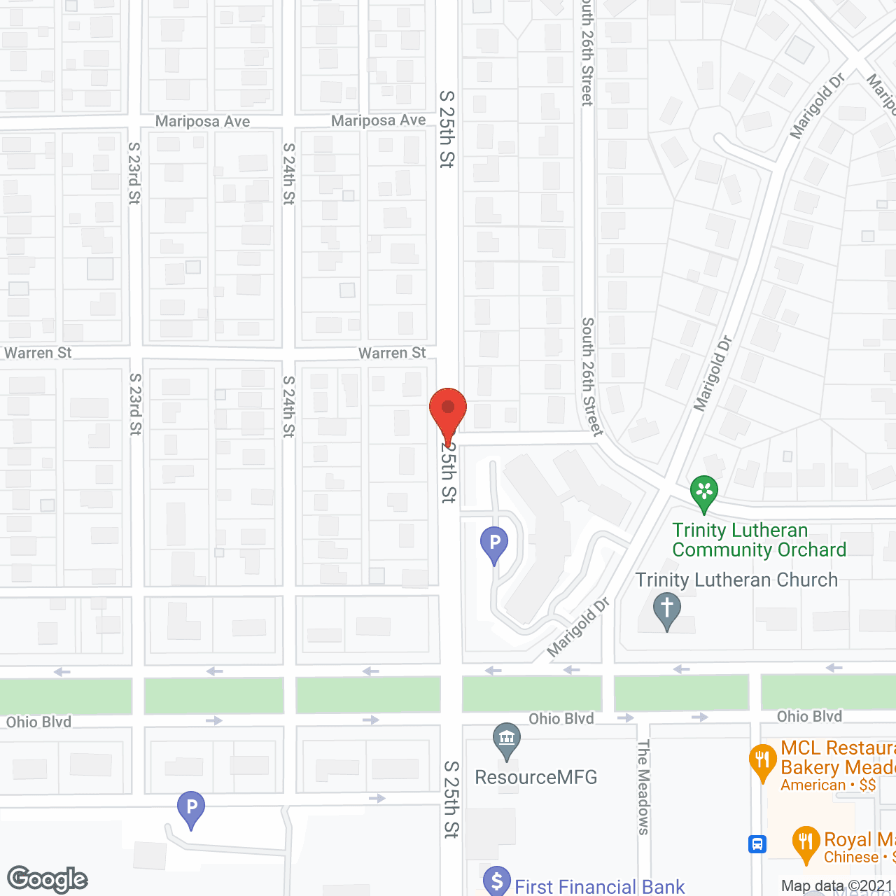 Map of the neighborhood around Sycamore Manor