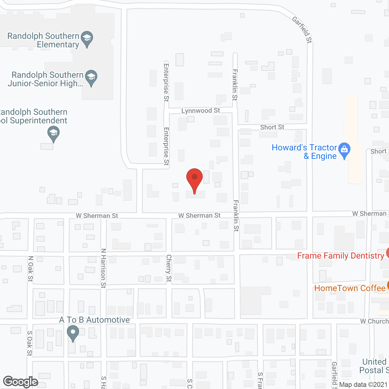 Map of the neighborhood around Parrott Rest Home