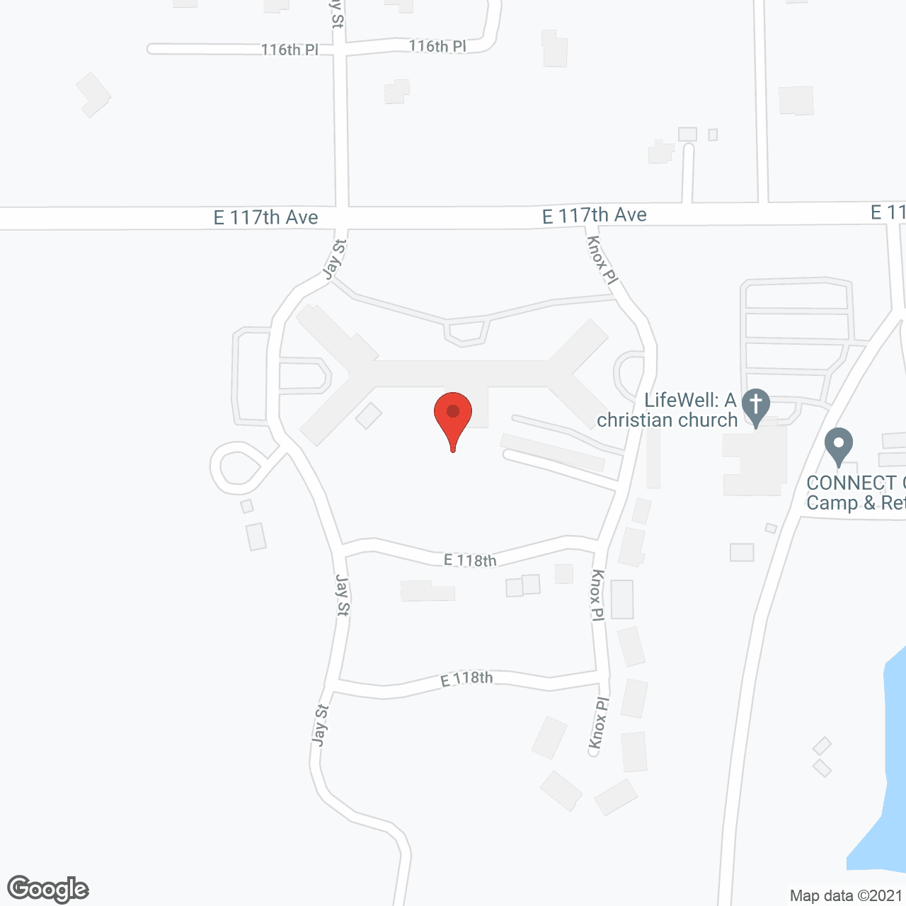 Map of the neighborhood around Crown Point Christian Village