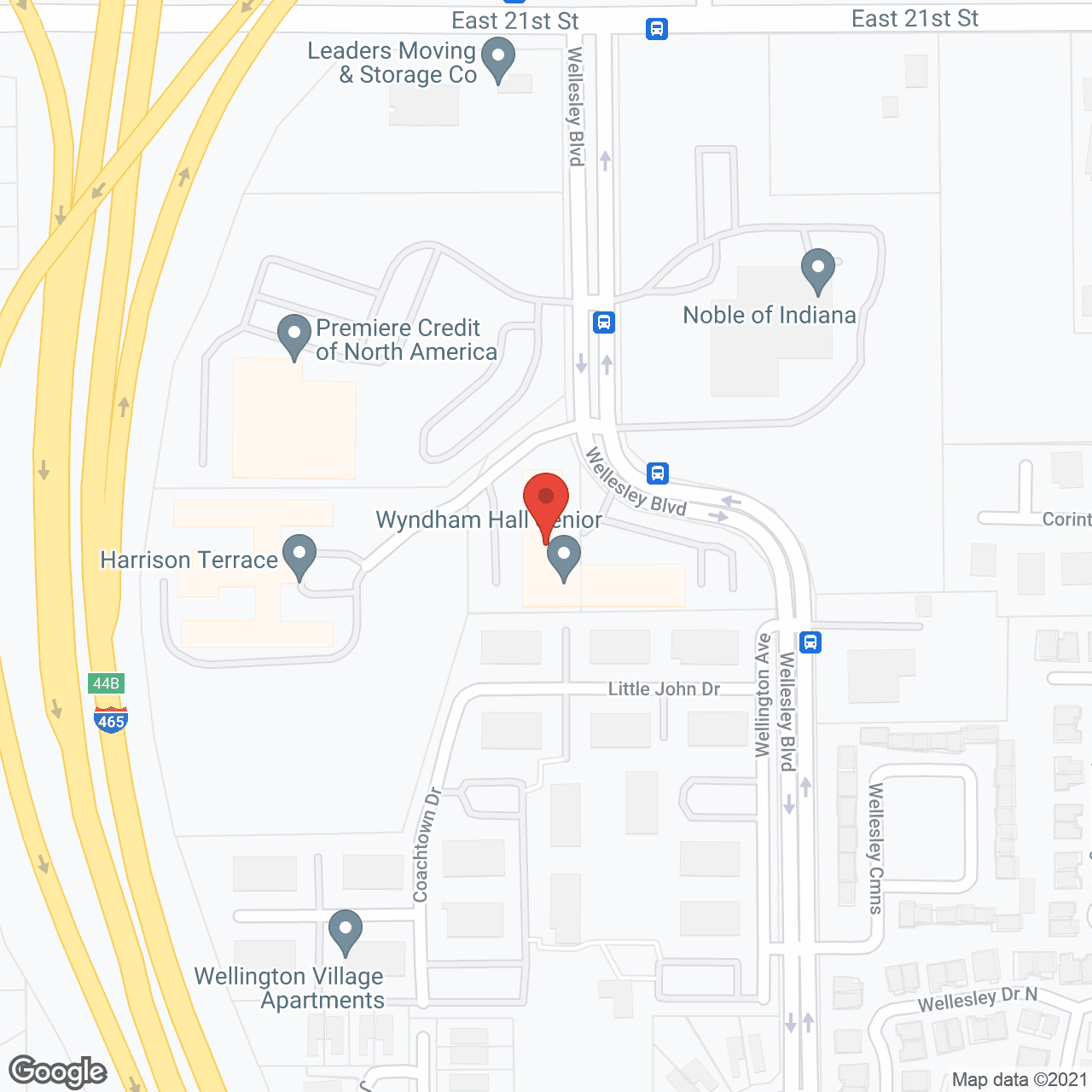 Map of the neighborhood around Wyndham Hall At Wellington