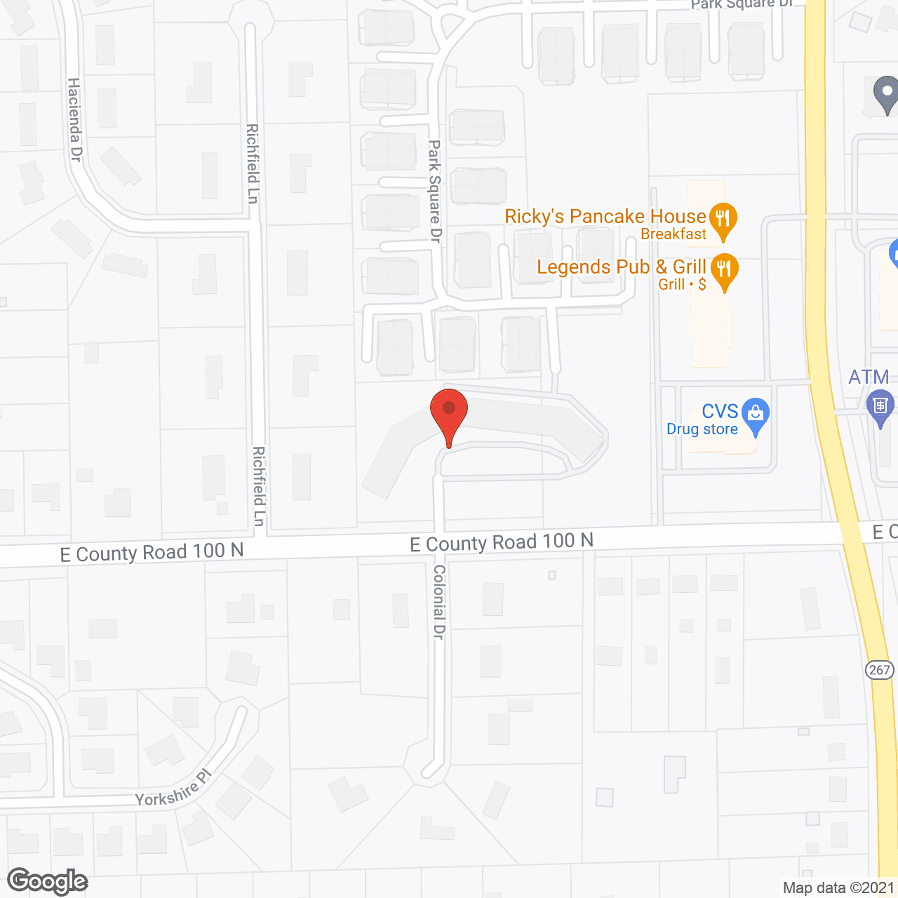 Map of the neighborhood around Park Square Manor