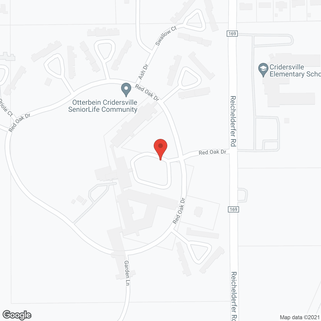 Map of the neighborhood around Otterbein Cridersville SeniorLife Community