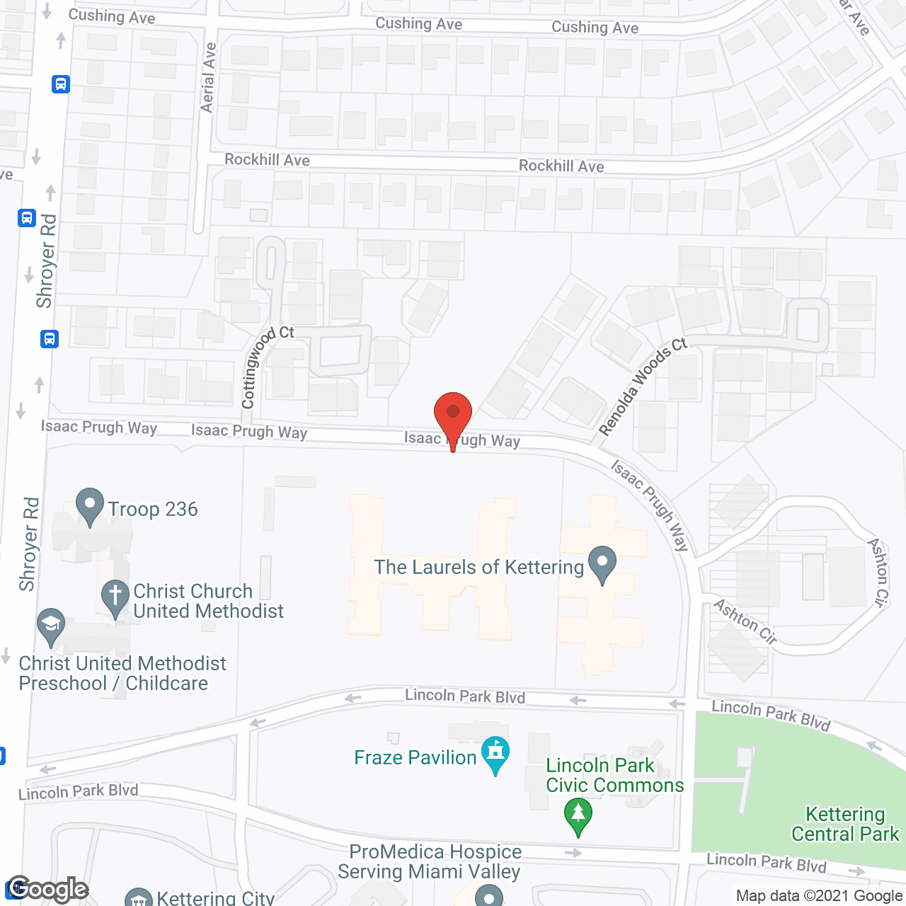 Map of the neighborhood around One Lincoln Park