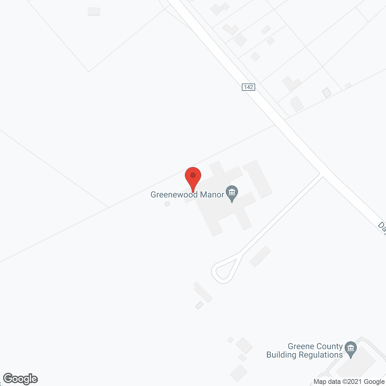 Map of the neighborhood around Greenewood Manor