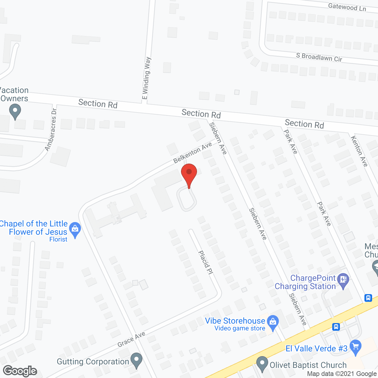 Map of the neighborhood around St Theresa Village