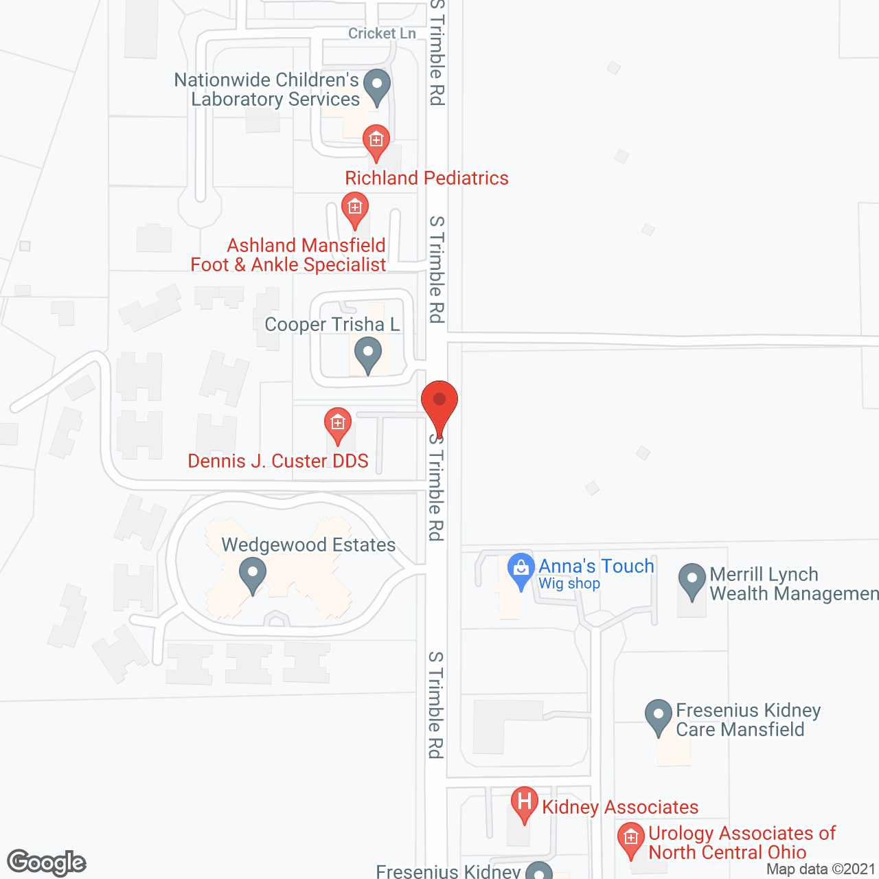 Map of the neighborhood around Wedgewood Estates