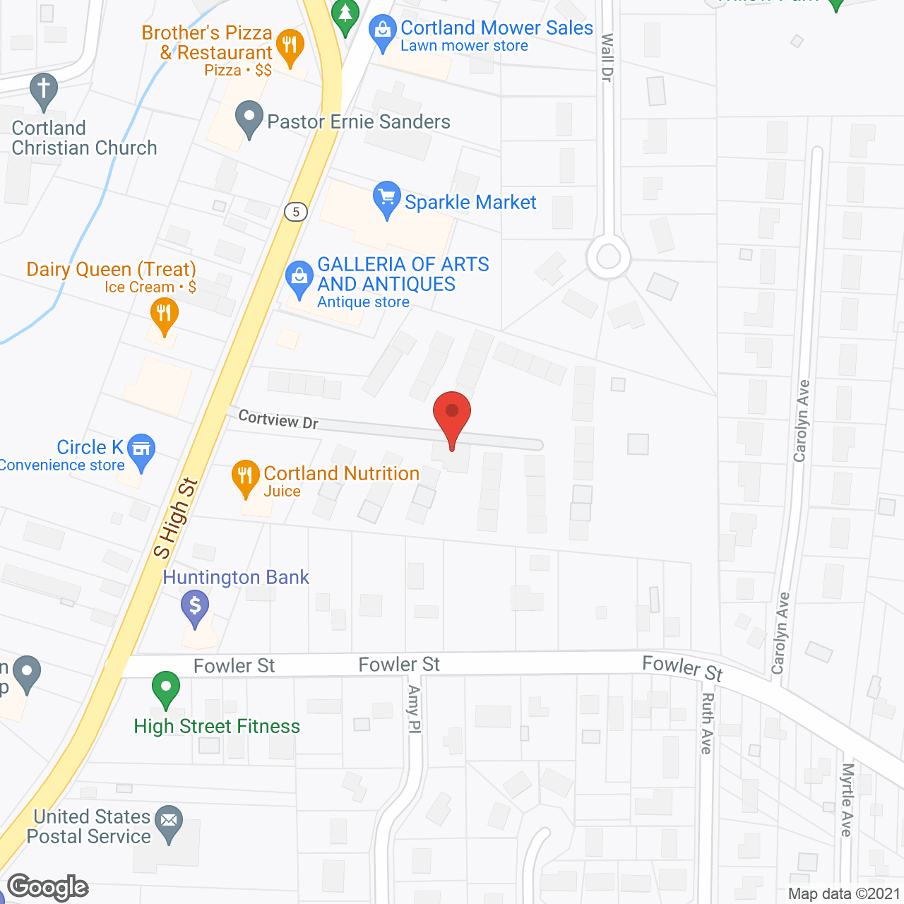 Map of the neighborhood around Cortview Village