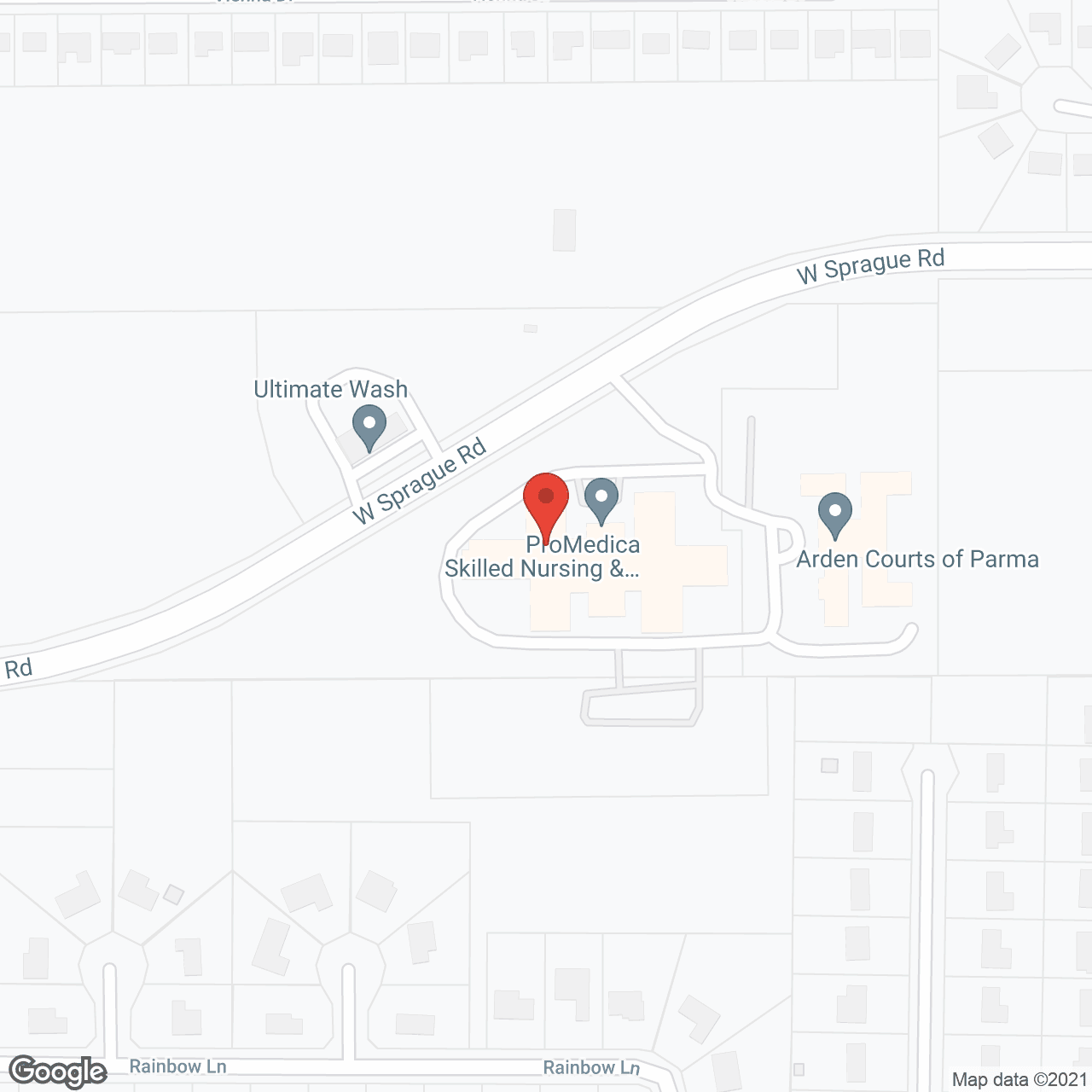 Map of the neighborhood around Arden Courts A ProMedica Memory Care Community in Parma