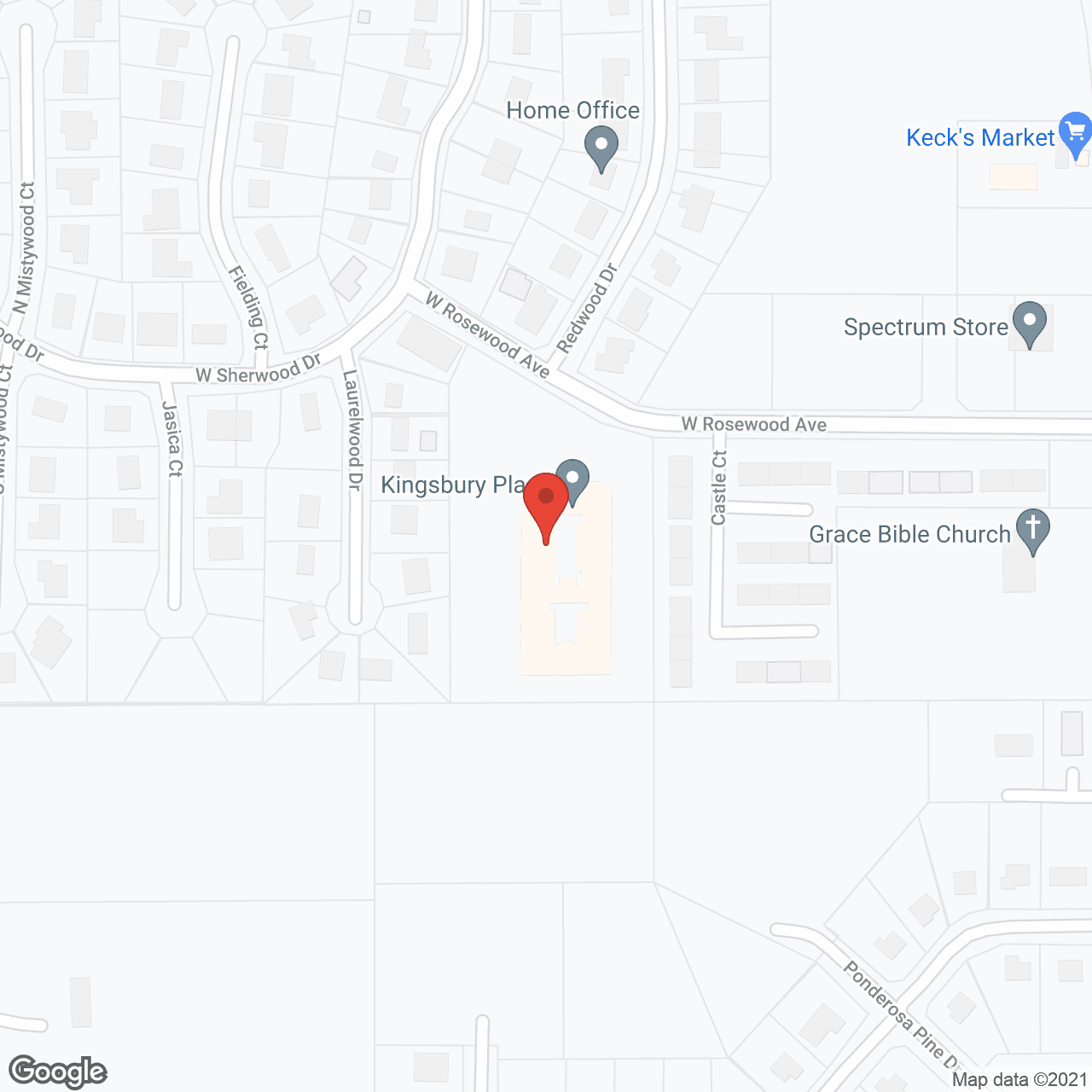 Map of the neighborhood around Trustwell Living at Kingsbury Place