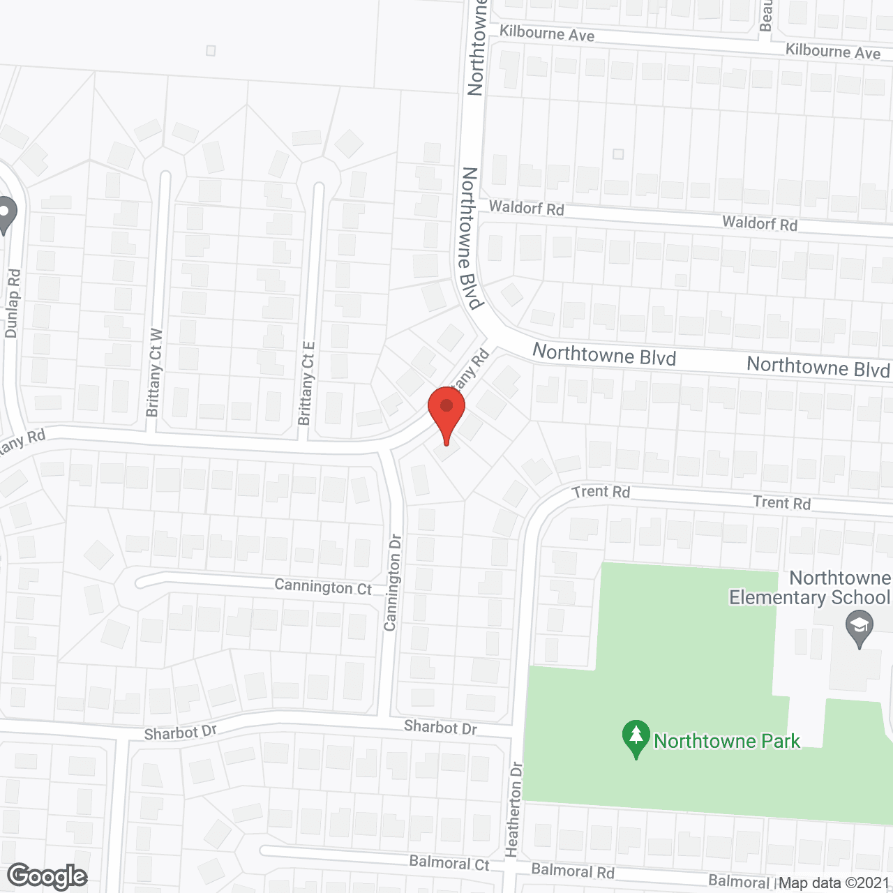 Map of the neighborhood around Just Like Home I
