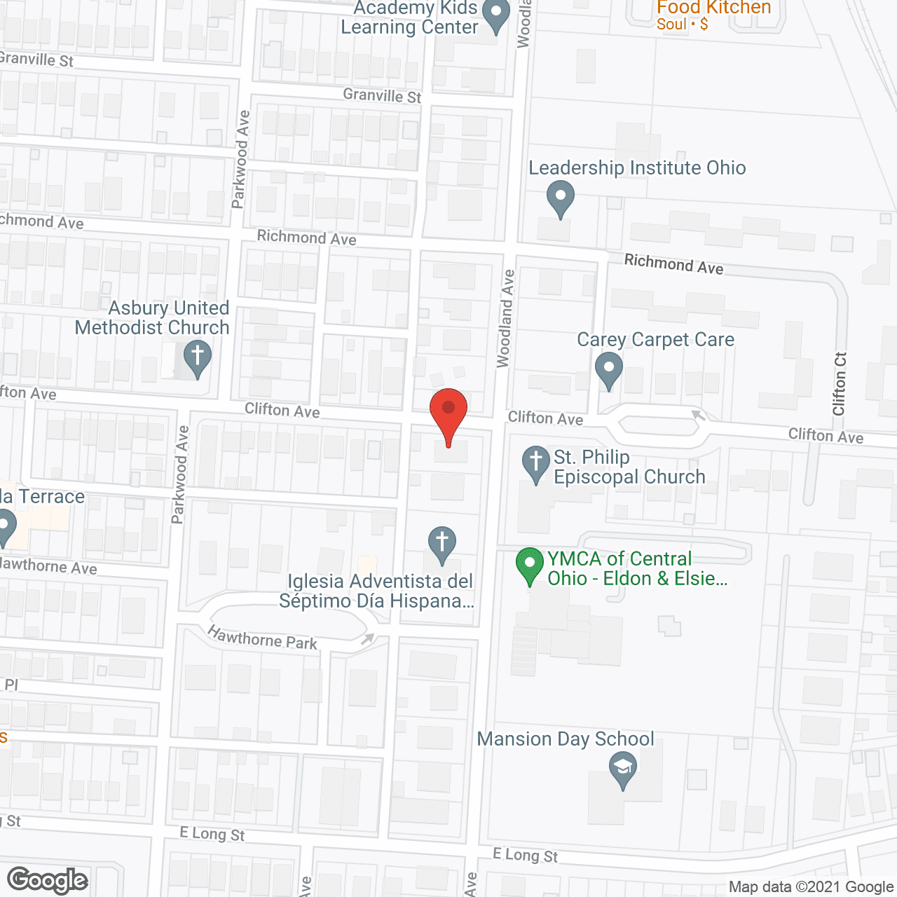 Map of the neighborhood around Bon-Ing Rest Home