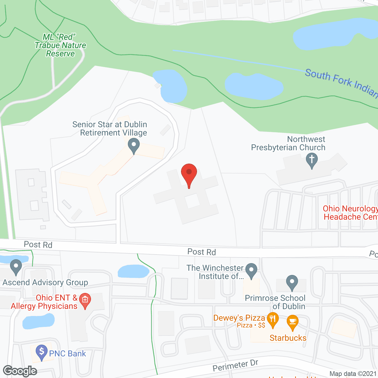 Map of the neighborhood around The Convalarium At Indian Run