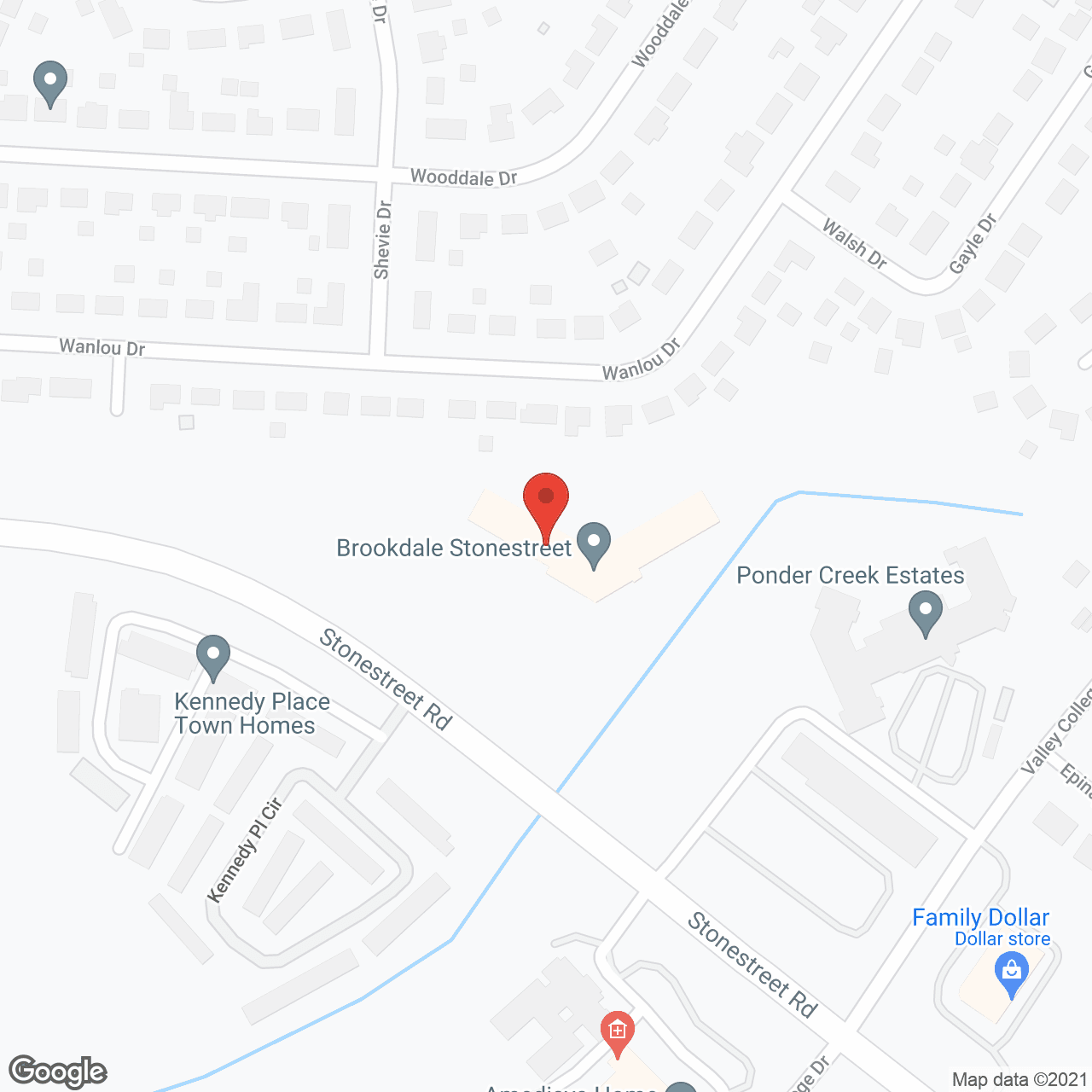 Map of the neighborhood around Stonecreek Lodge