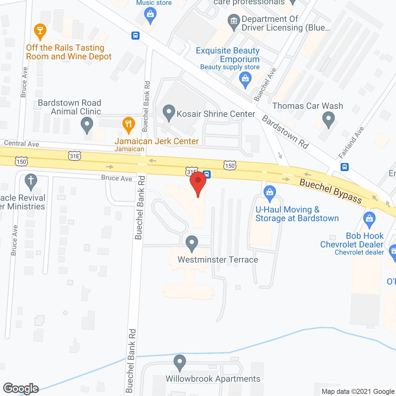 Map of the neighborhood around Rose Anna Hughes Home