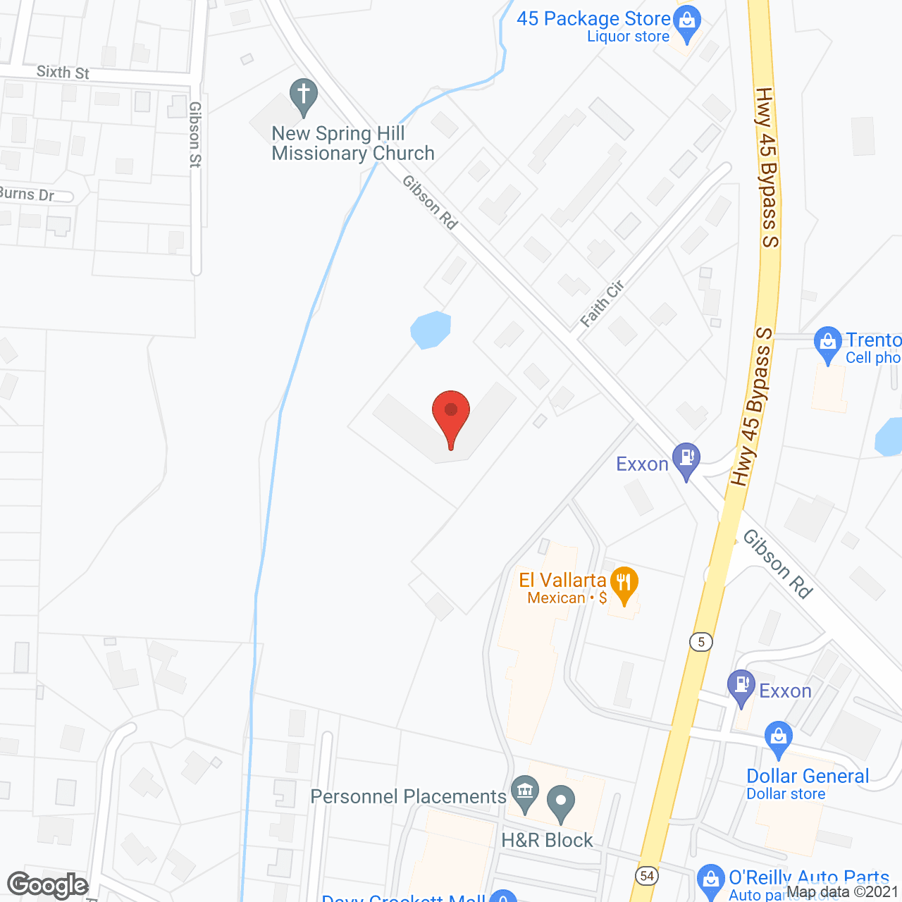 Map of the neighborhood around Holiday House of Trenton