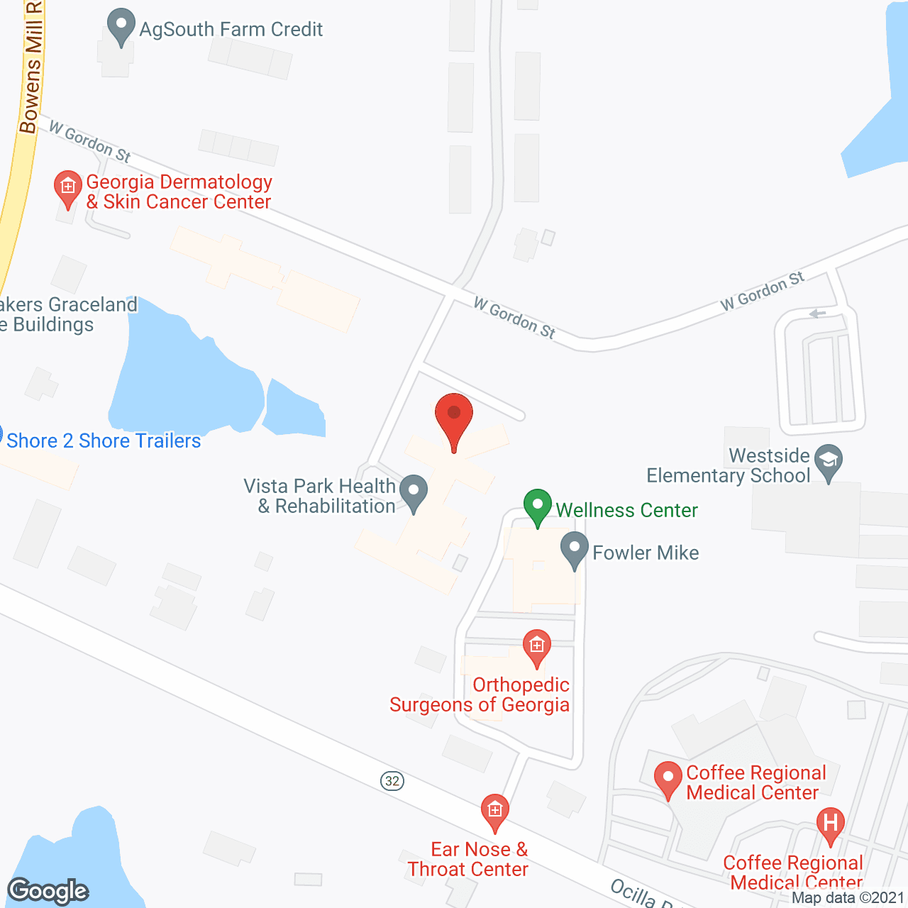 Map of the neighborhood around Shady Acres Convalescent Ctr
