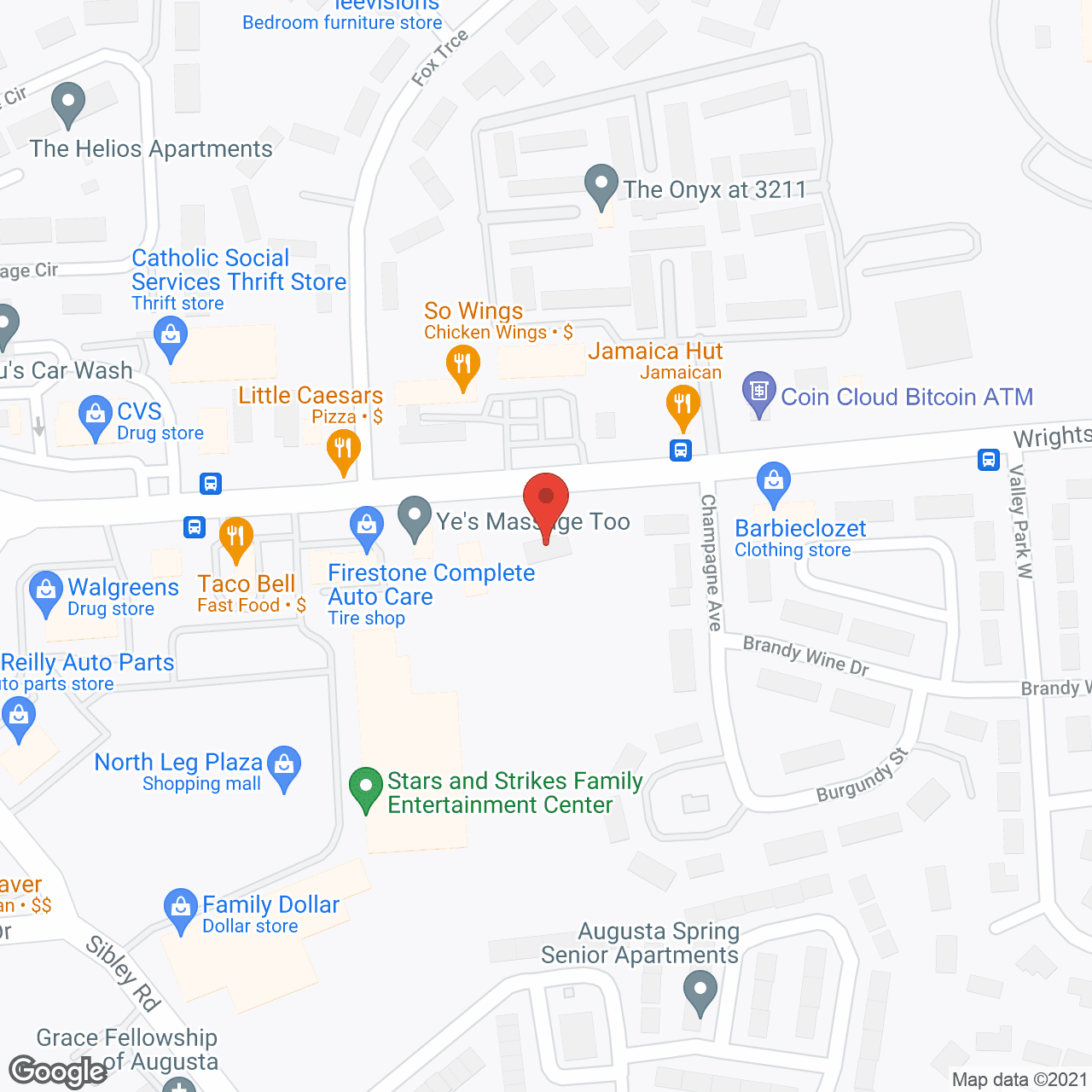 Map of the neighborhood around Touched by an Angel PCH