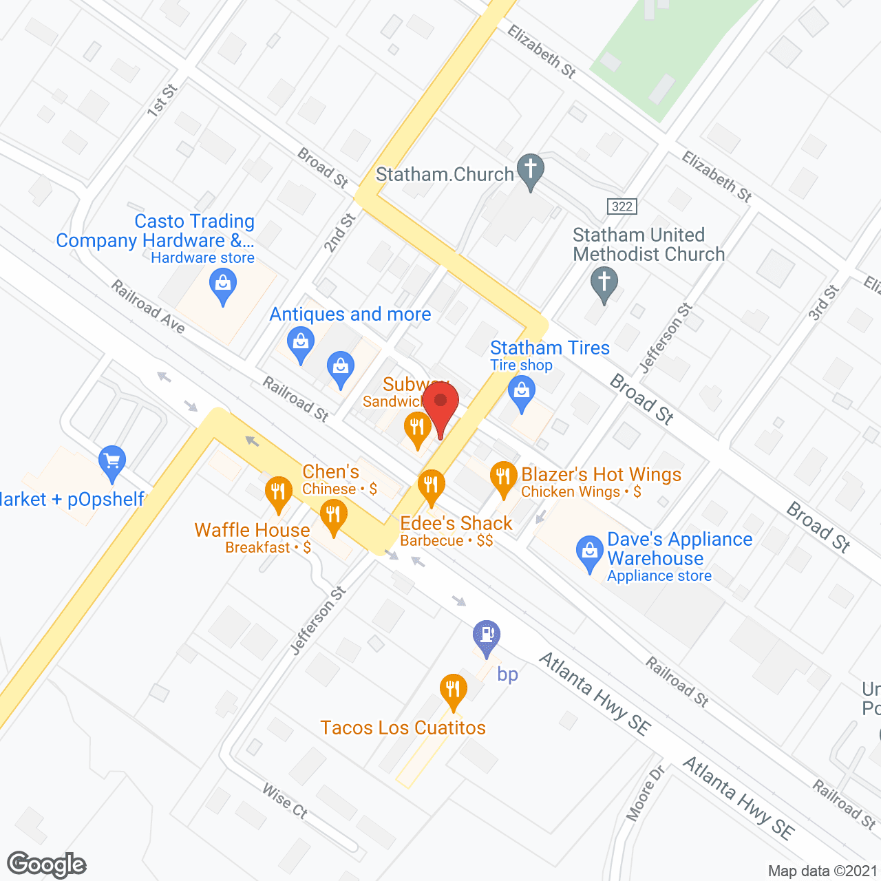 Map of the neighborhood around Mulberry Grove Assisted Living