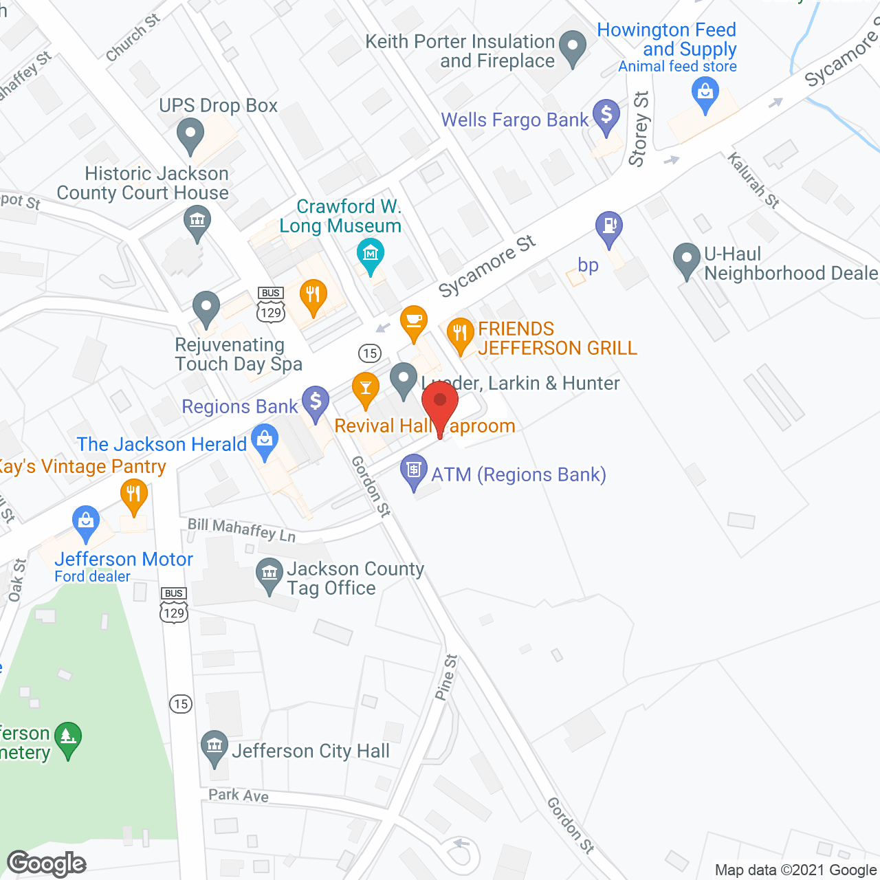 Map of the neighborhood around Highlands Senior Living Jefferson