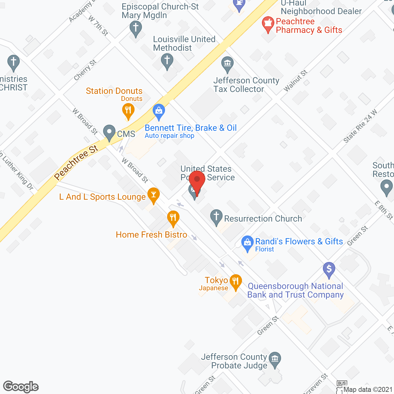 Map of the neighborhood around Old Capitol Inn Convalescent