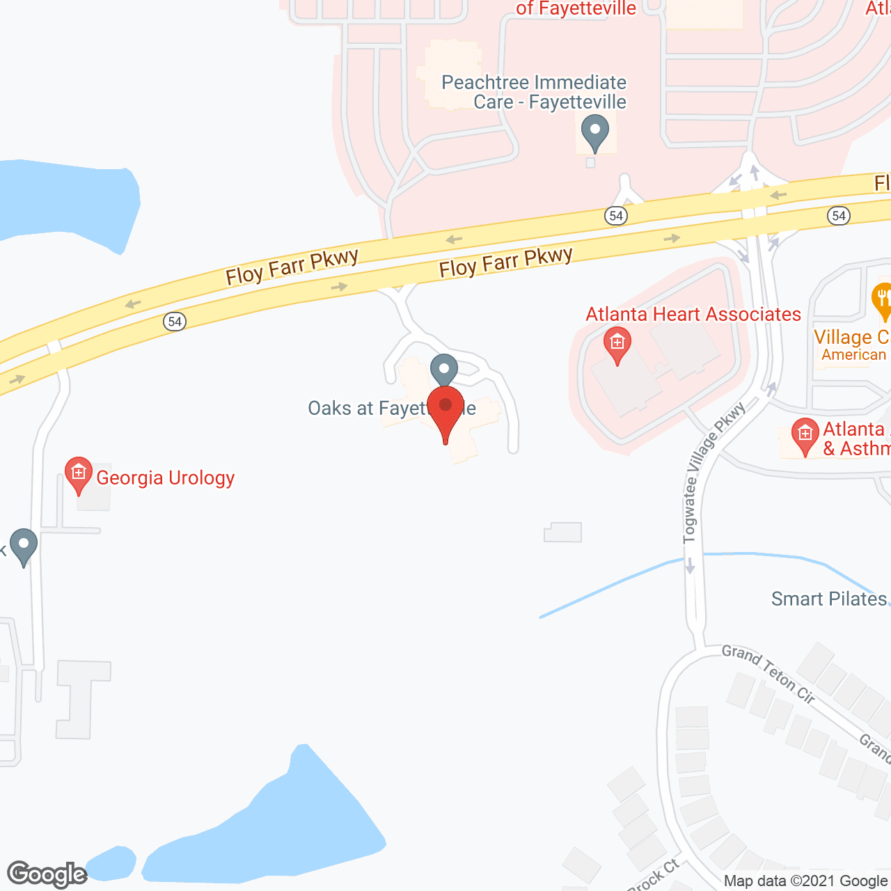 Map of the neighborhood around Oaks at Fayetteville