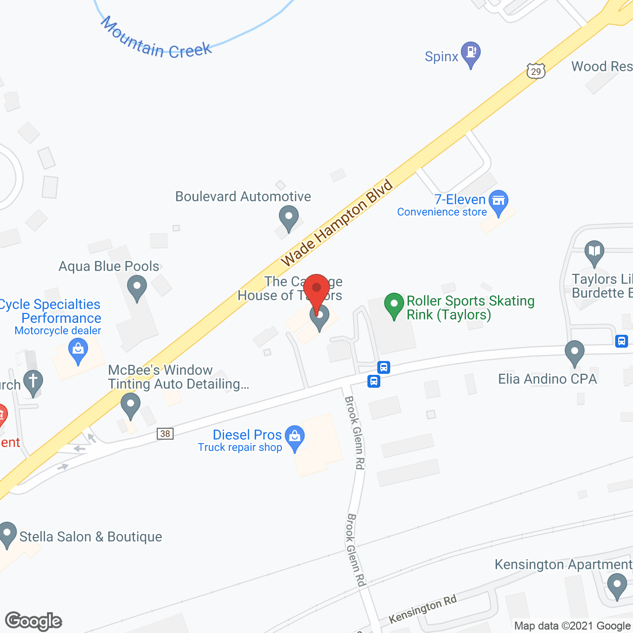 Map of the neighborhood around Carriage House Senior Lvg