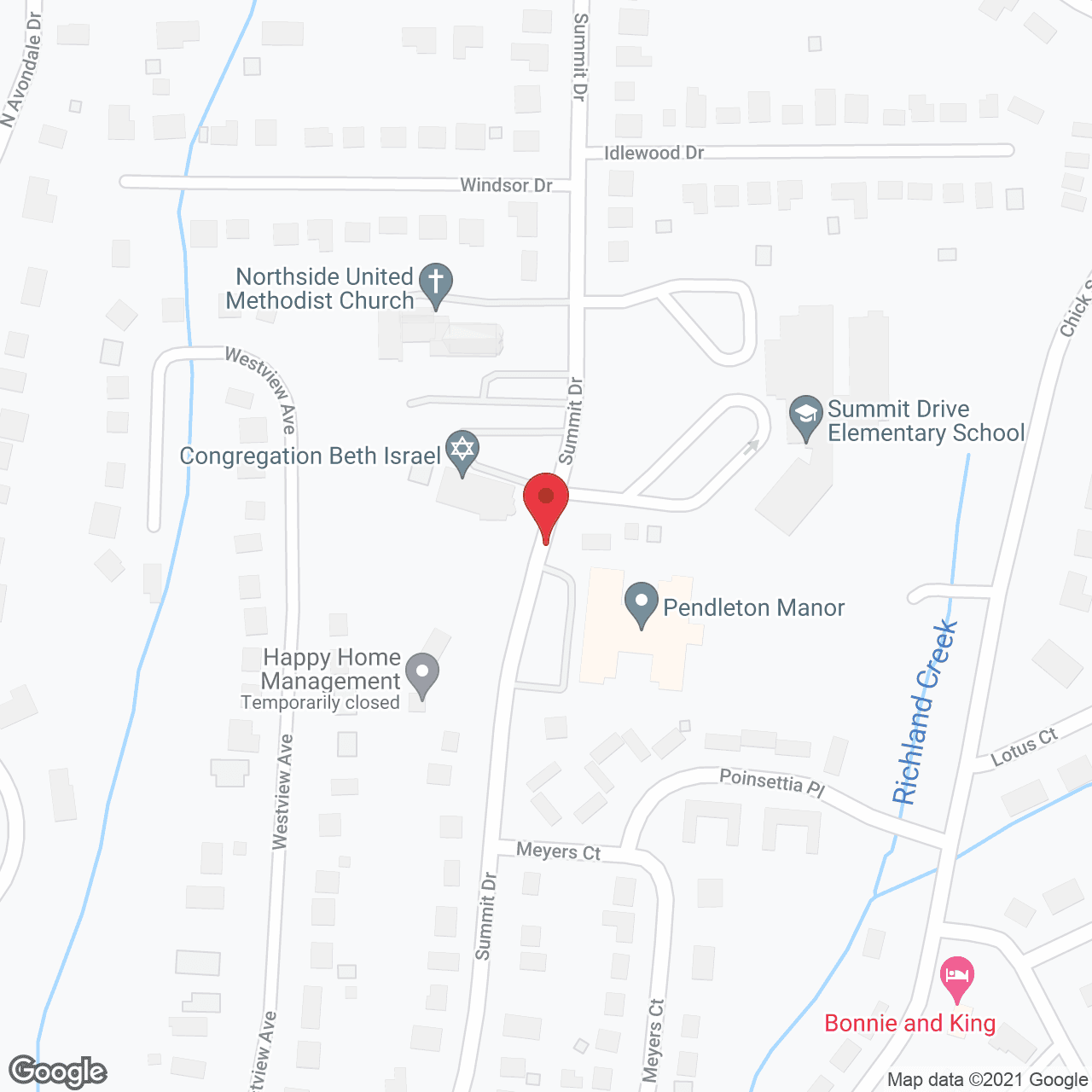 Map of the neighborhood around TerraBella Summit