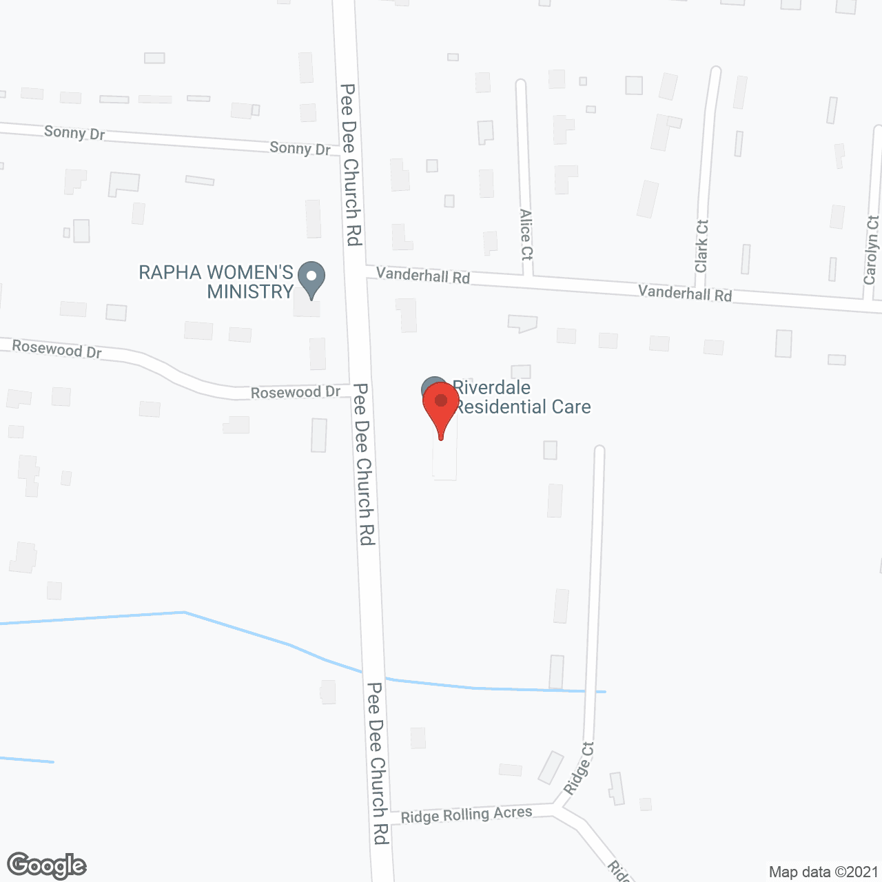 Map of the neighborhood around Burgess Residential Care Facility #4