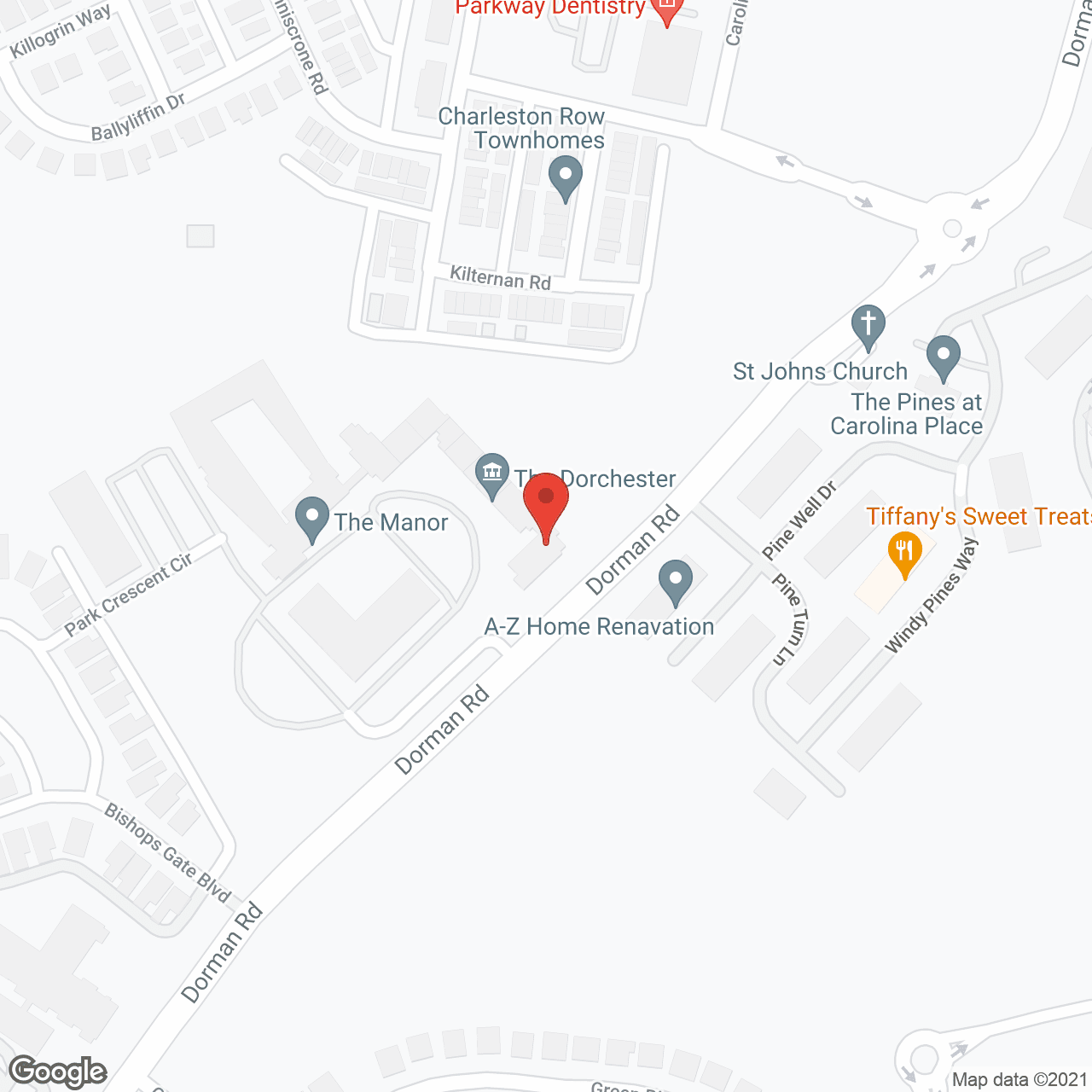Map of the neighborhood around The Dorchester North