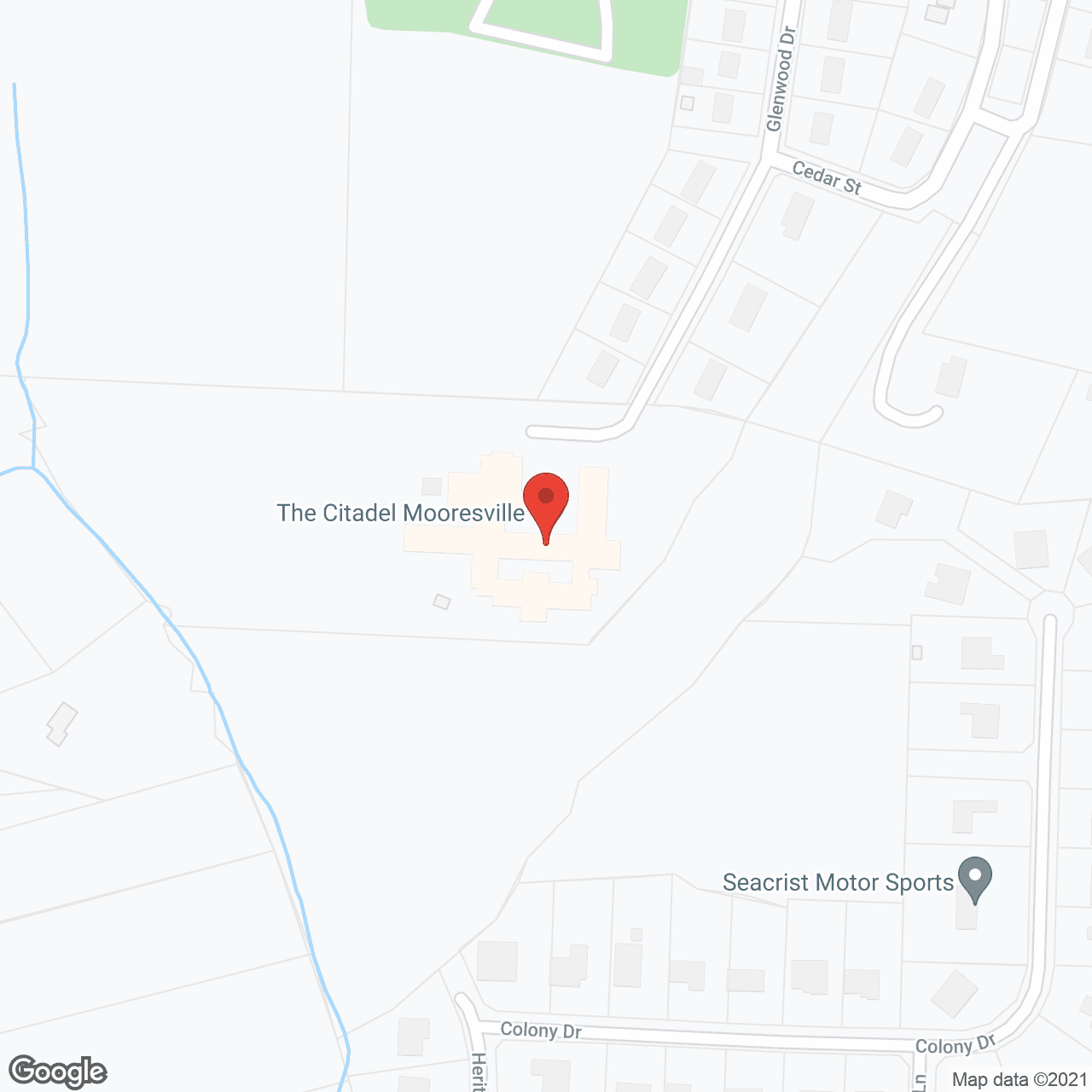 Map of the neighborhood around Mooresville Center