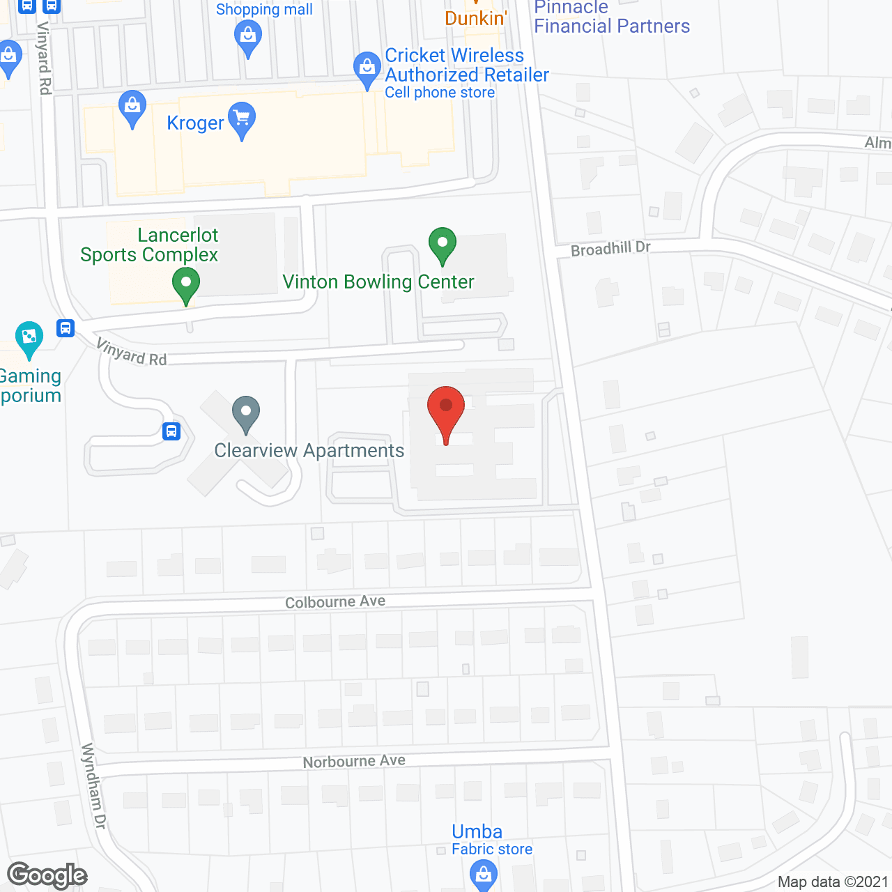 Map of the neighborhood around Berkshire Health Care Ctr