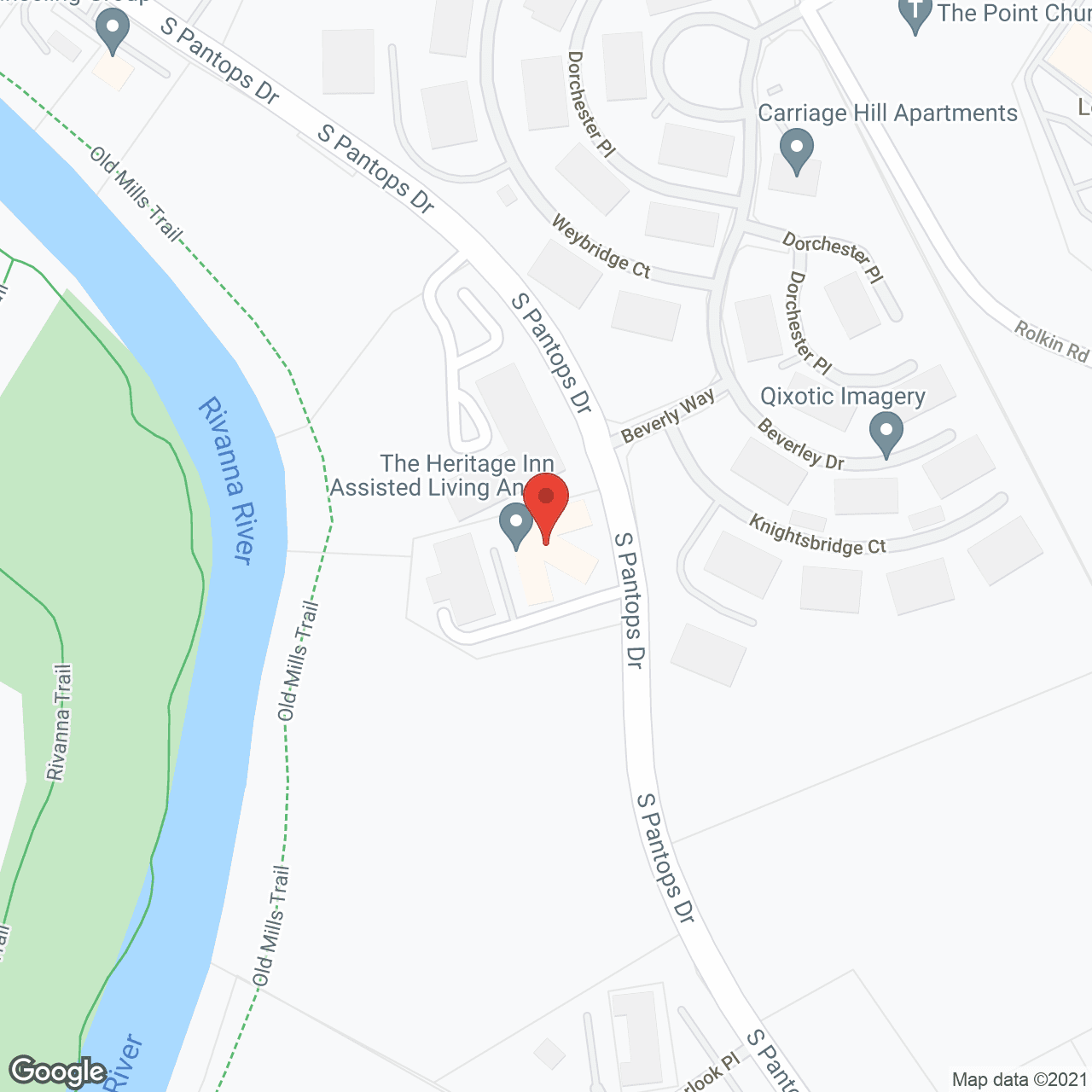 Map of the neighborhood around The Heritage Inn