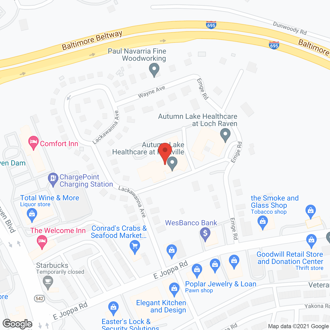 Map of the neighborhood around Cromwell Center