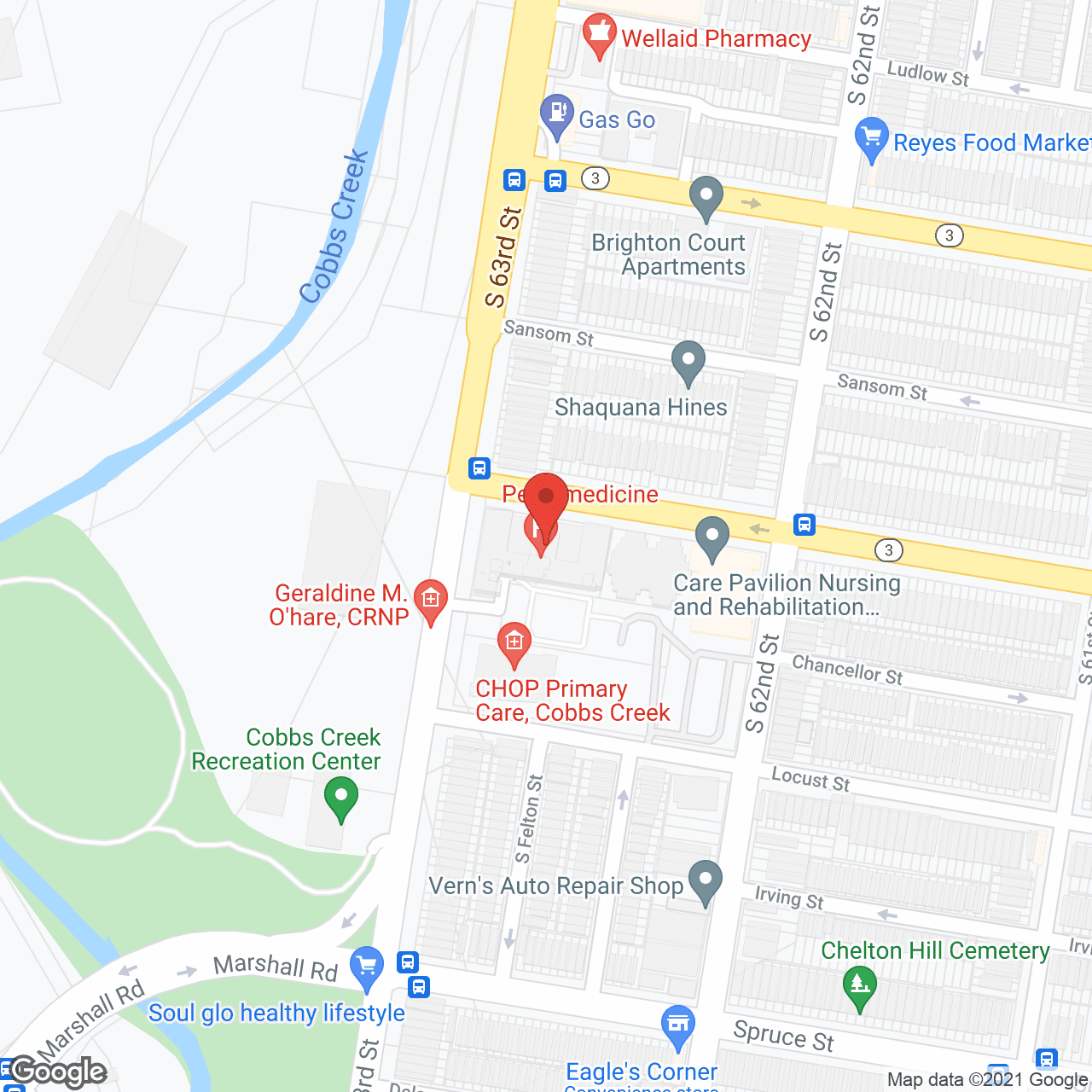 Map of the neighborhood around Walnut Park Plaza Apartments