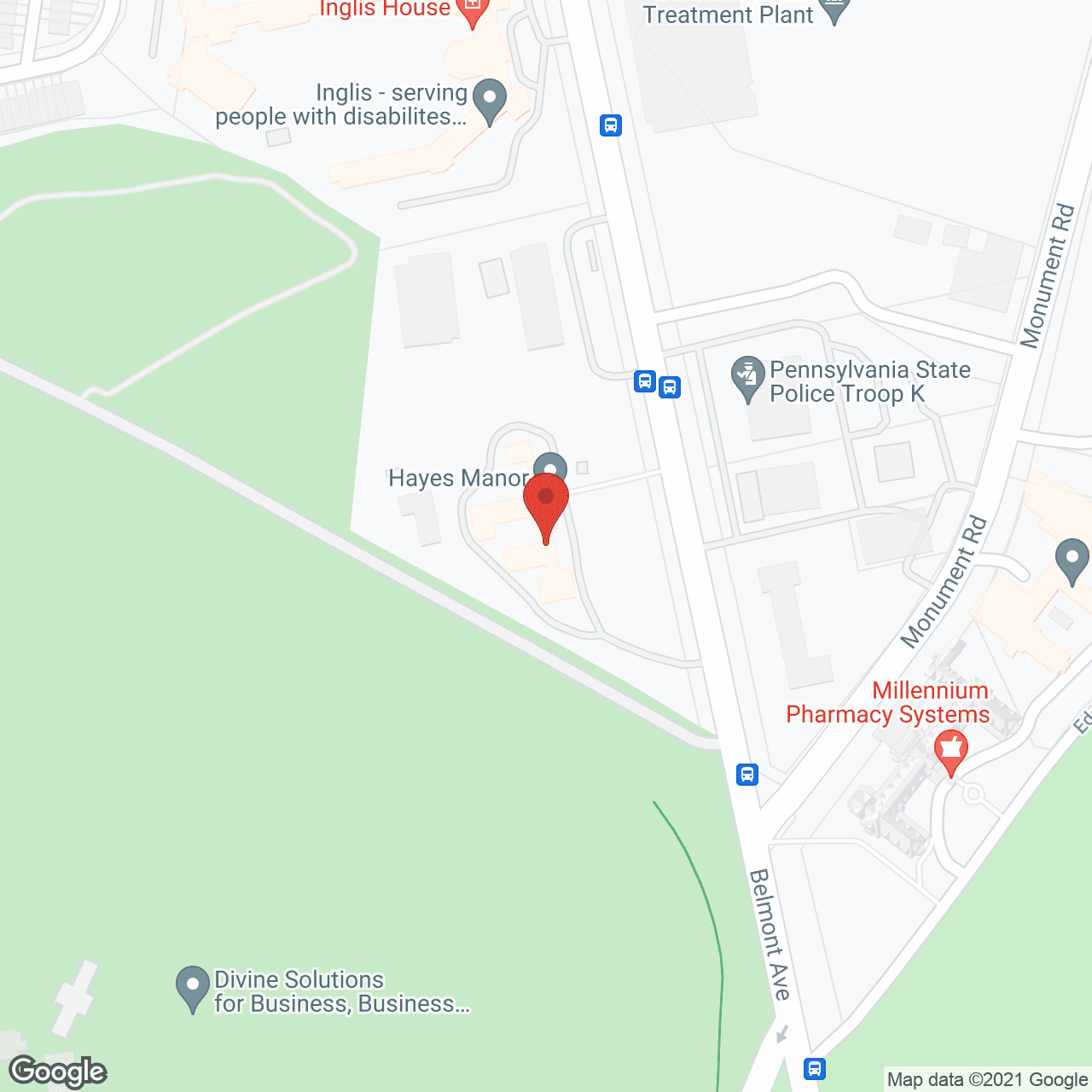 Map of the neighborhood around Hayes Manor Retirement Residence