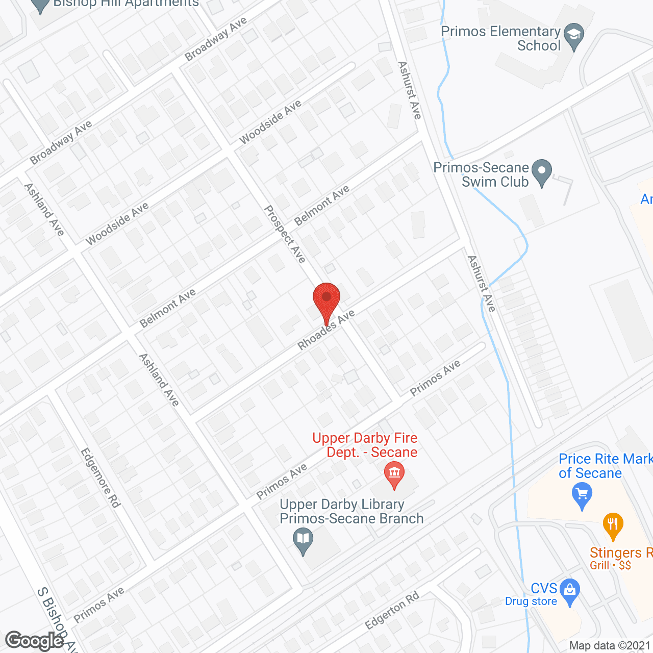 Map of the neighborhood around Haskins House