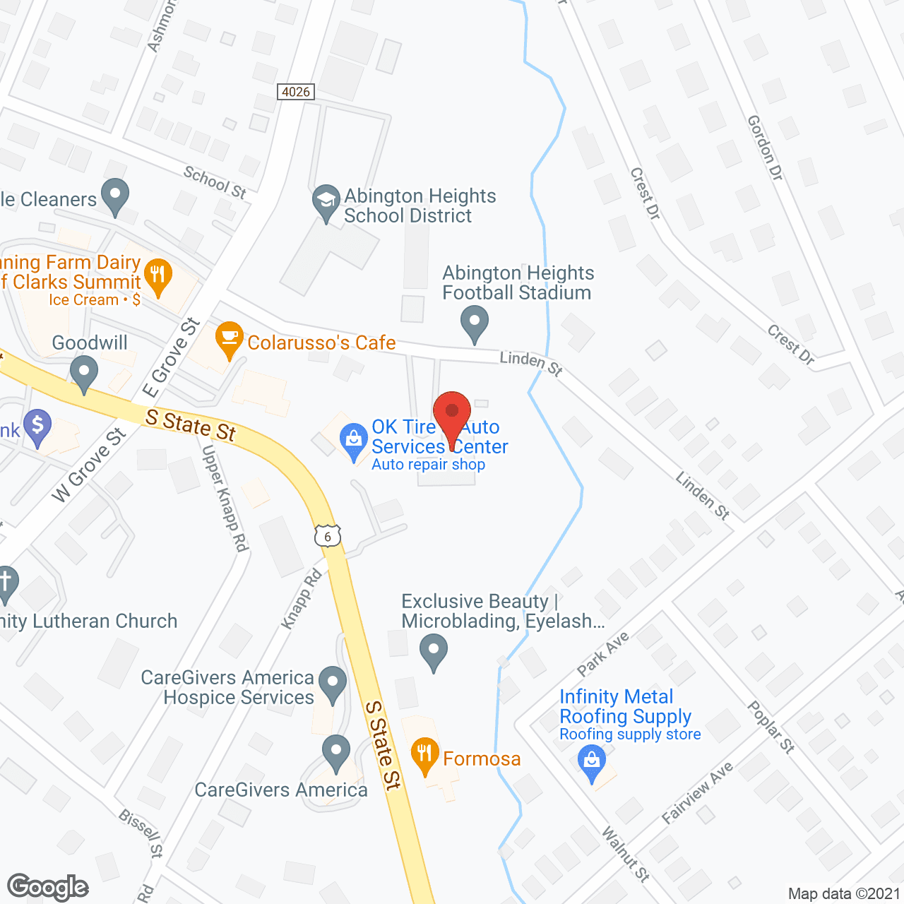 Map of the neighborhood around Allied Summit Apartments