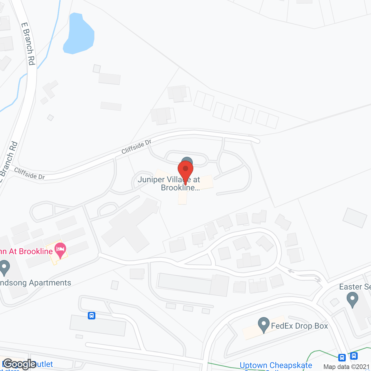 Map of the neighborhood around Brookline Village-The Fairways