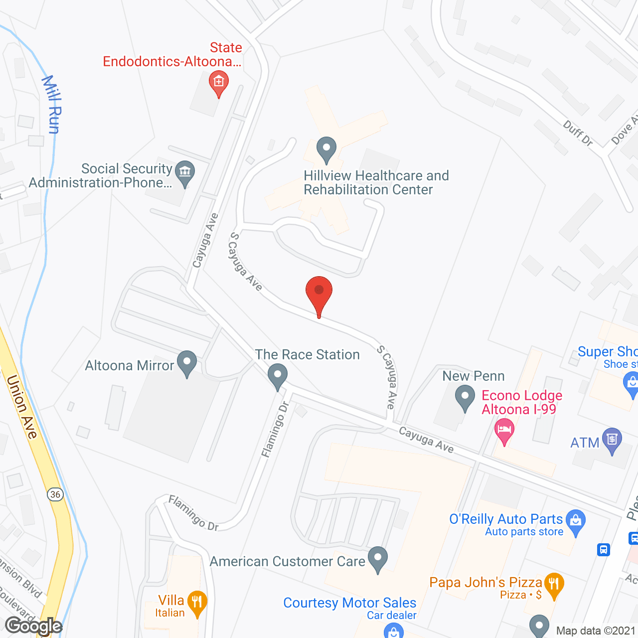 Map of the neighborhood around Golden LivingCenter - Hillview