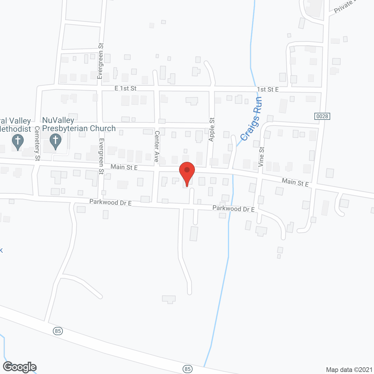 Map of the neighborhood around Royal Oak Manor