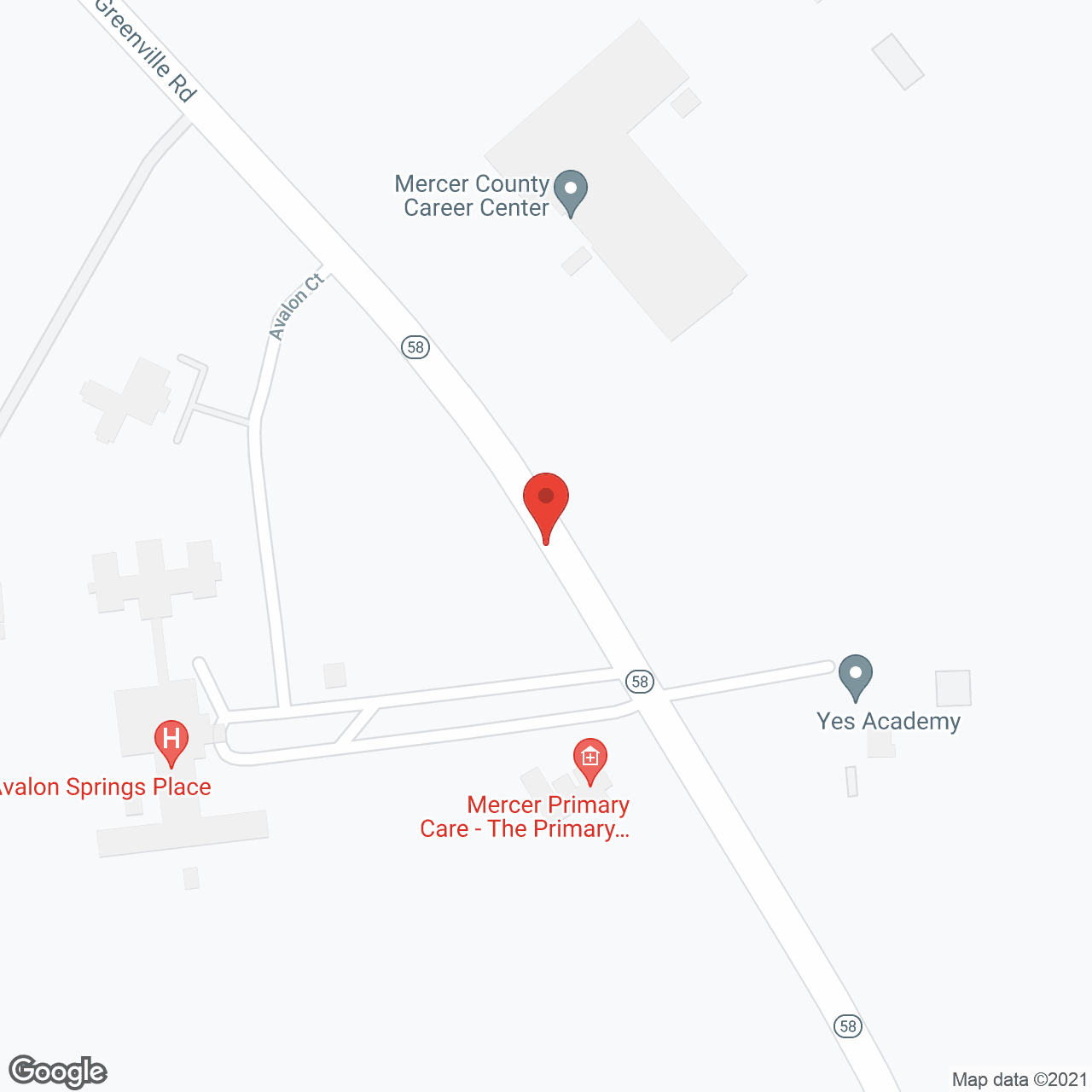 Map of the neighborhood around Woodland Personal Care