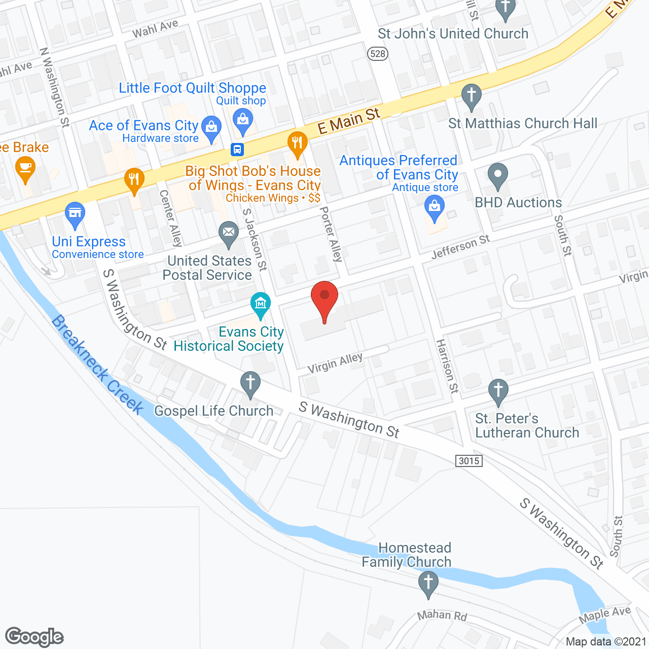 Map of the neighborhood around Presidents Square Apartments