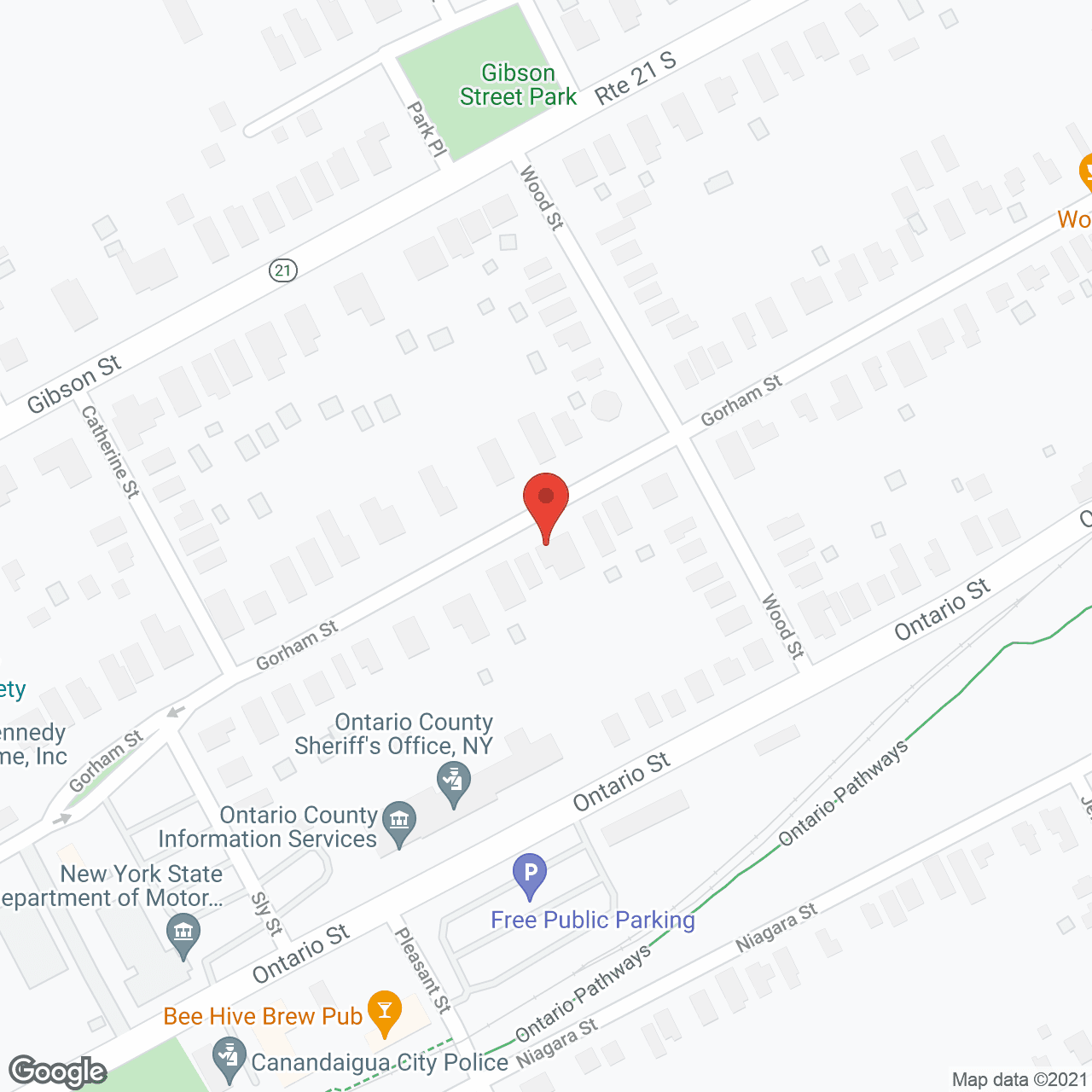 Map of the neighborhood around 99 Gorham Street Residence