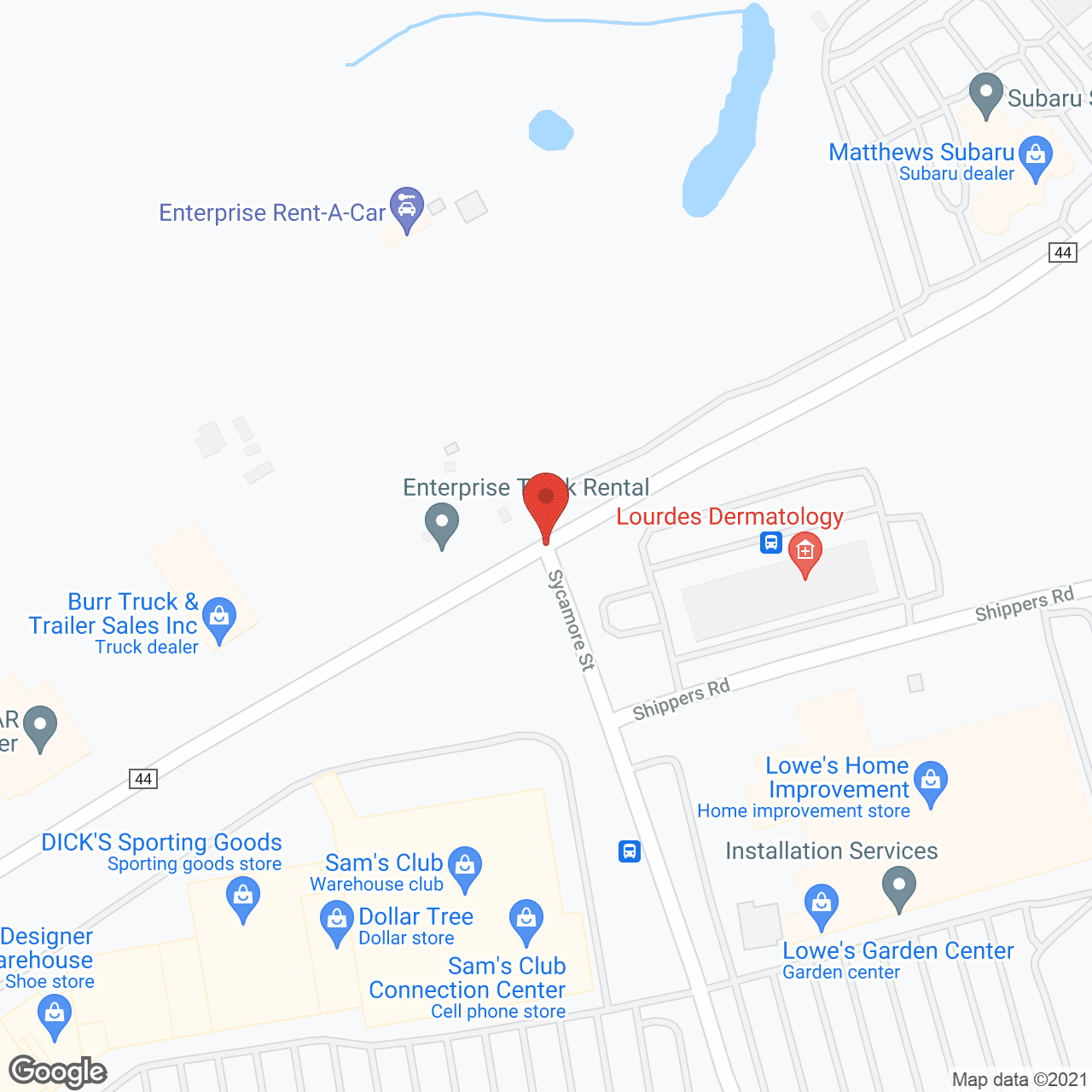 Map of the neighborhood around Vestal Nursing Ctr