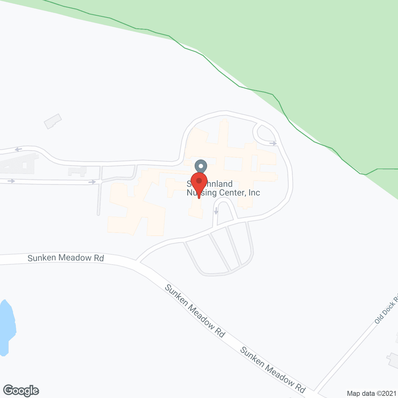 Map of the neighborhood around St. Johnland Nursing Ctr