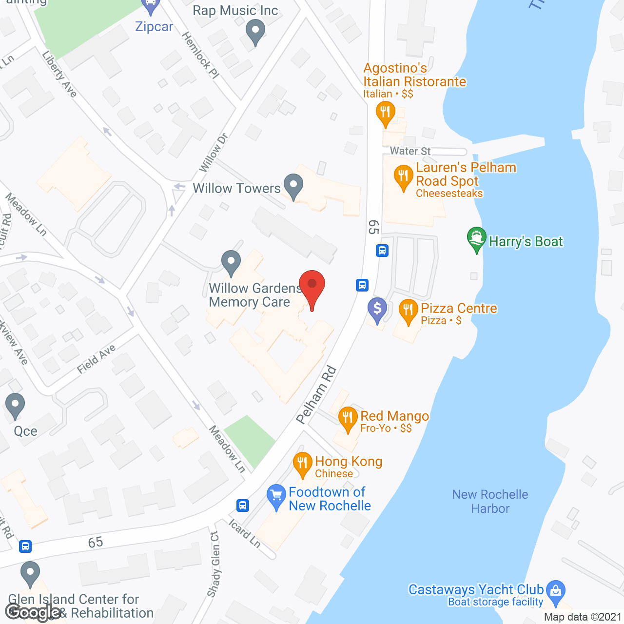Map of the neighborhood around United Hebrew Geriatrics Ctr