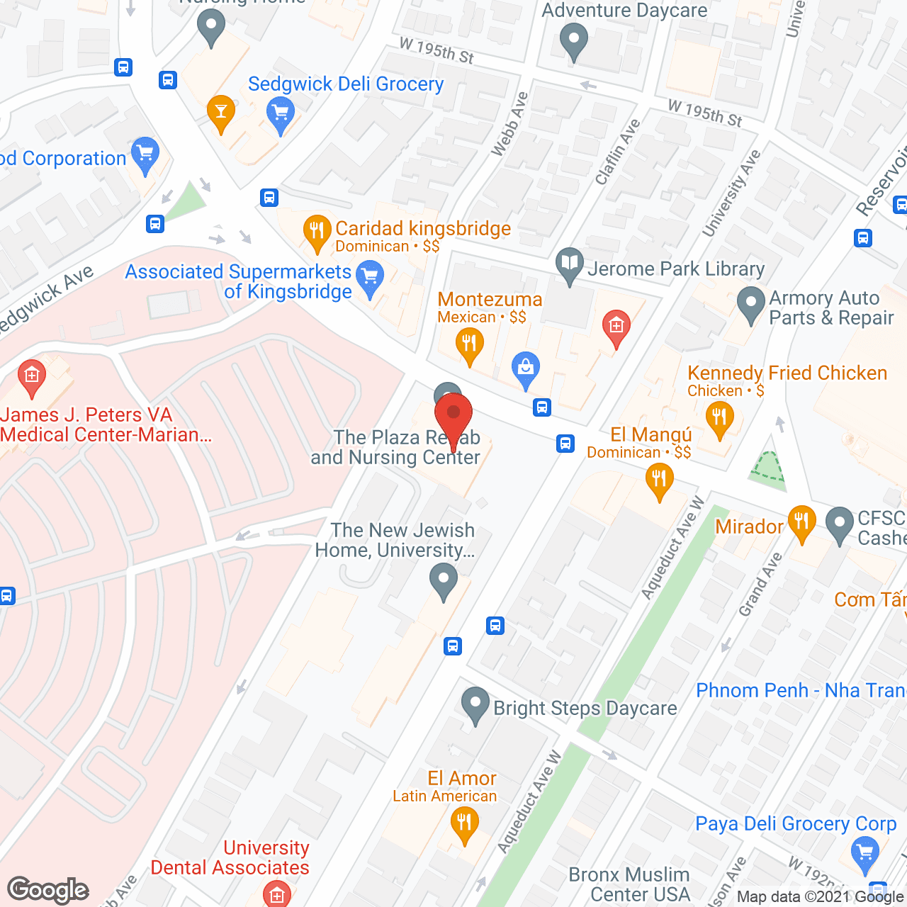 Map of the neighborhood around Jewish Home & Hospital